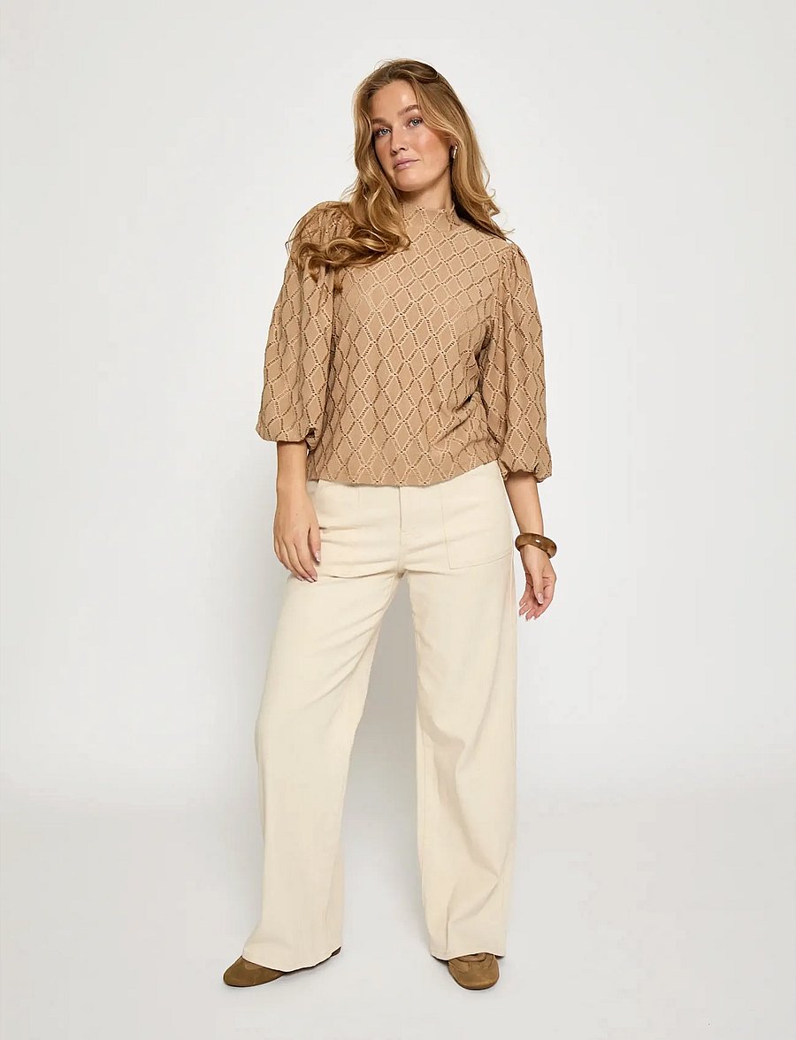 Minus - MSTindera Blouse - långärmade blusar - biscuit brown - 4