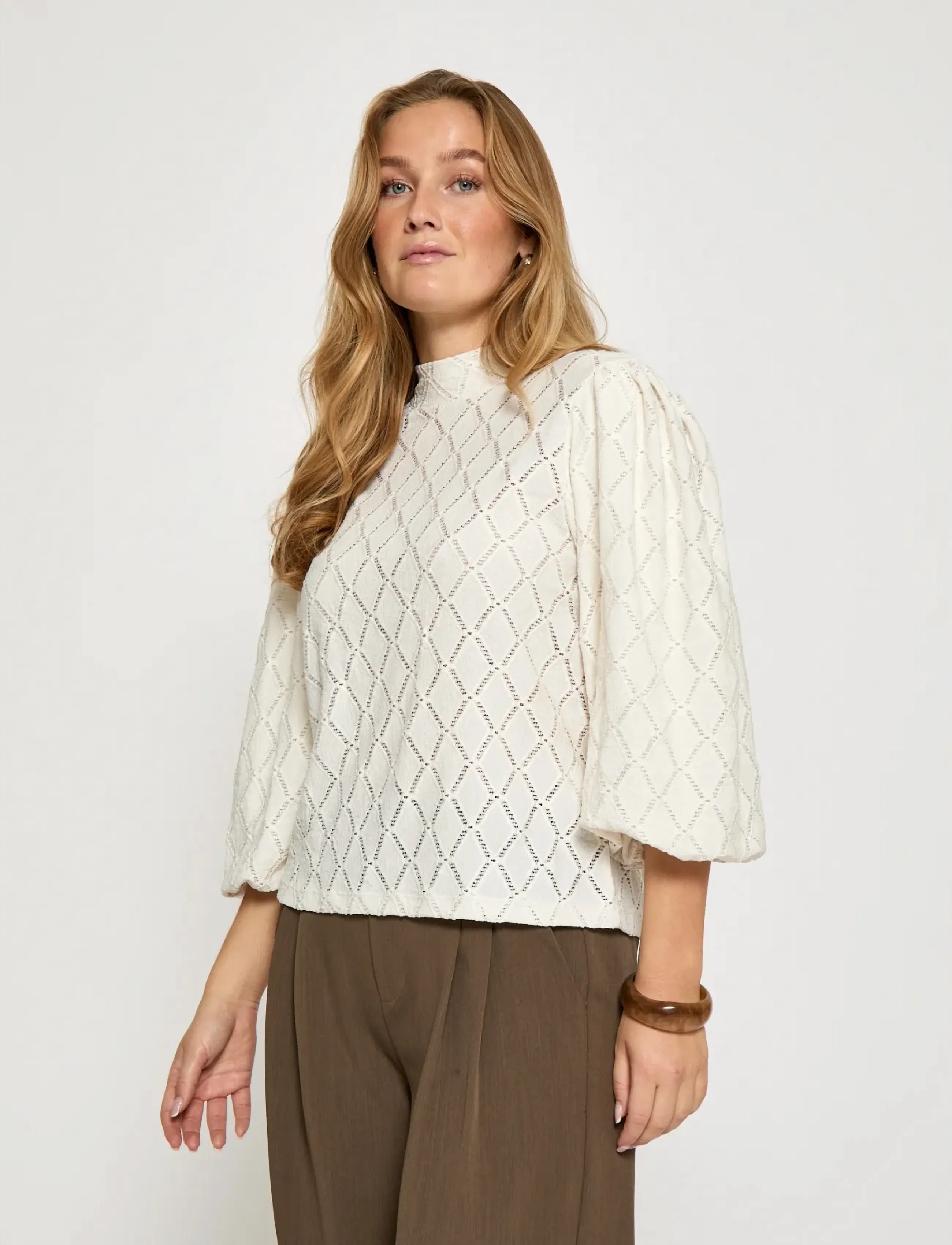 Minus Mstindera Blouse, S, White, Bluser > Langærmede, Dame