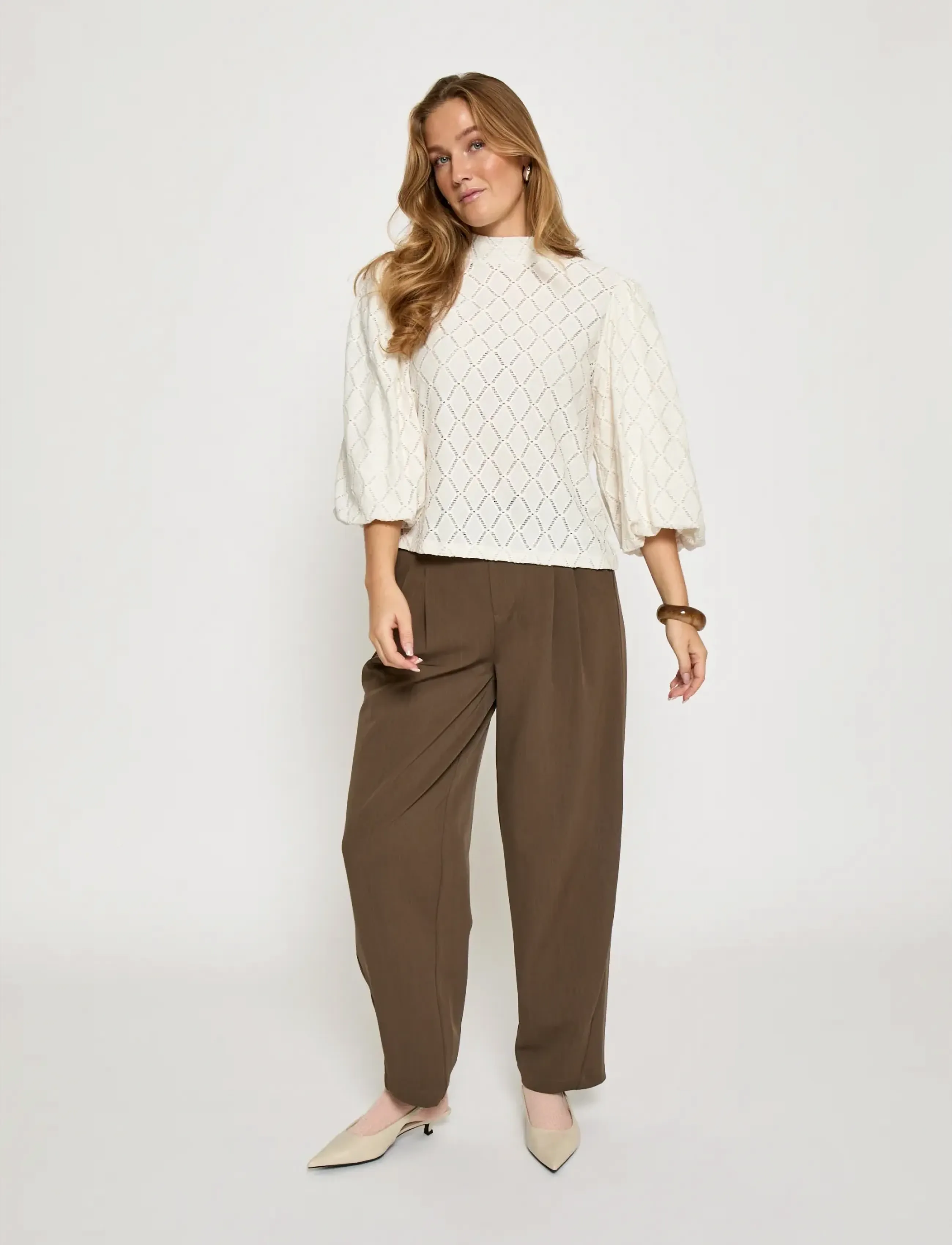 Minus - MSTindera Blouse - long-sleeved blouses - cloud dancer - 4