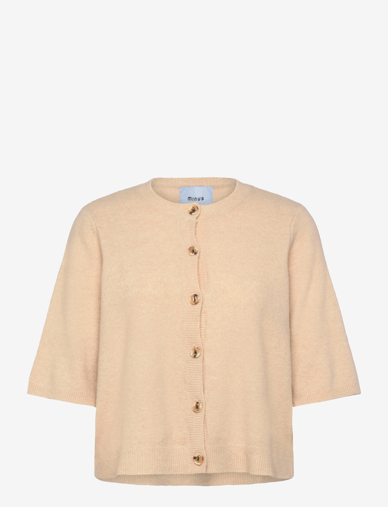 Minus - MSJanna Knit Cardigan - cardigans - sand gray melange - 1