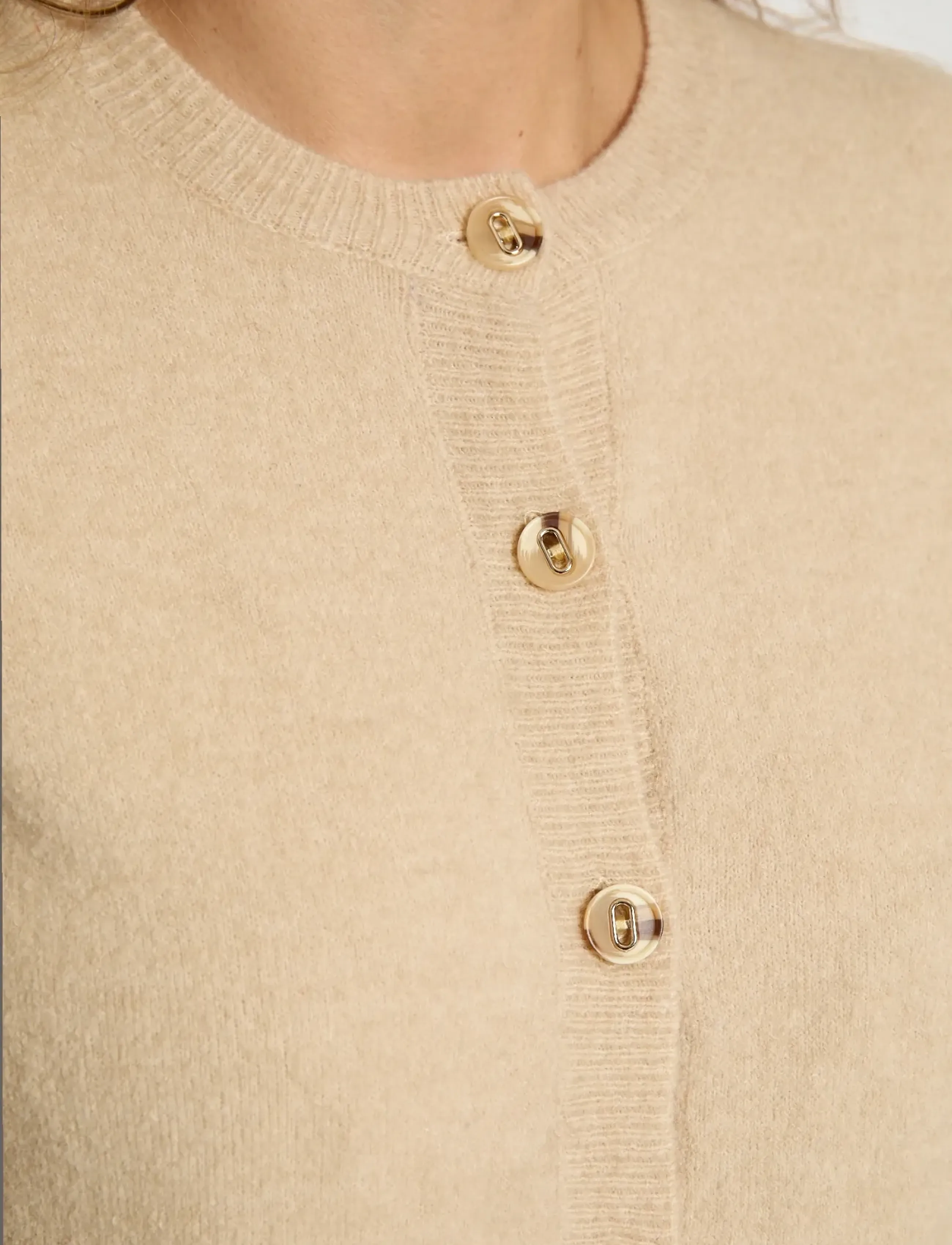 Minus MSJanna Knit Cardigan - Sünnipäev - SAND GRAY MELANGE / beige