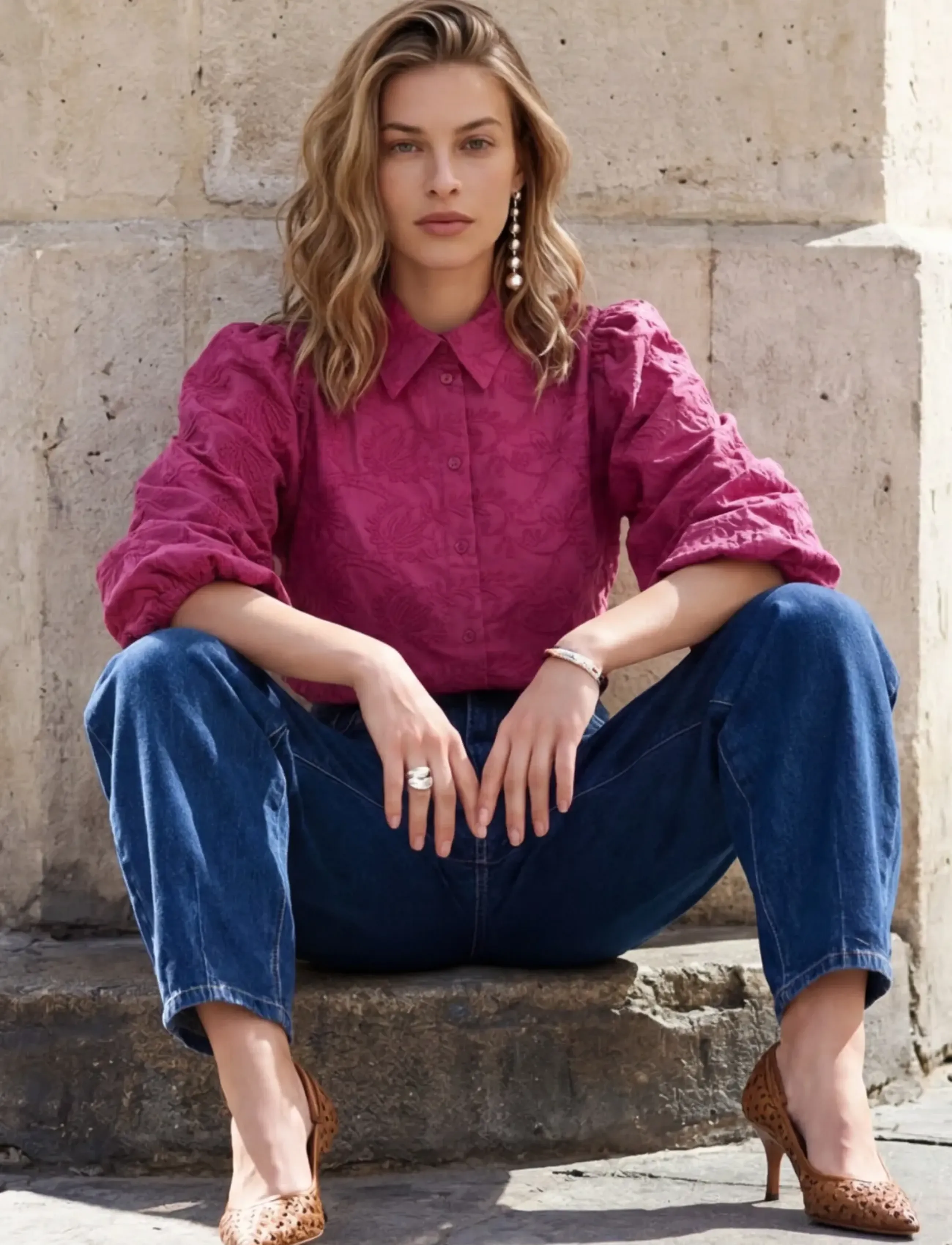 Minus - MSKerstin Shirt - long-sleeved shirts - rose violet - 3