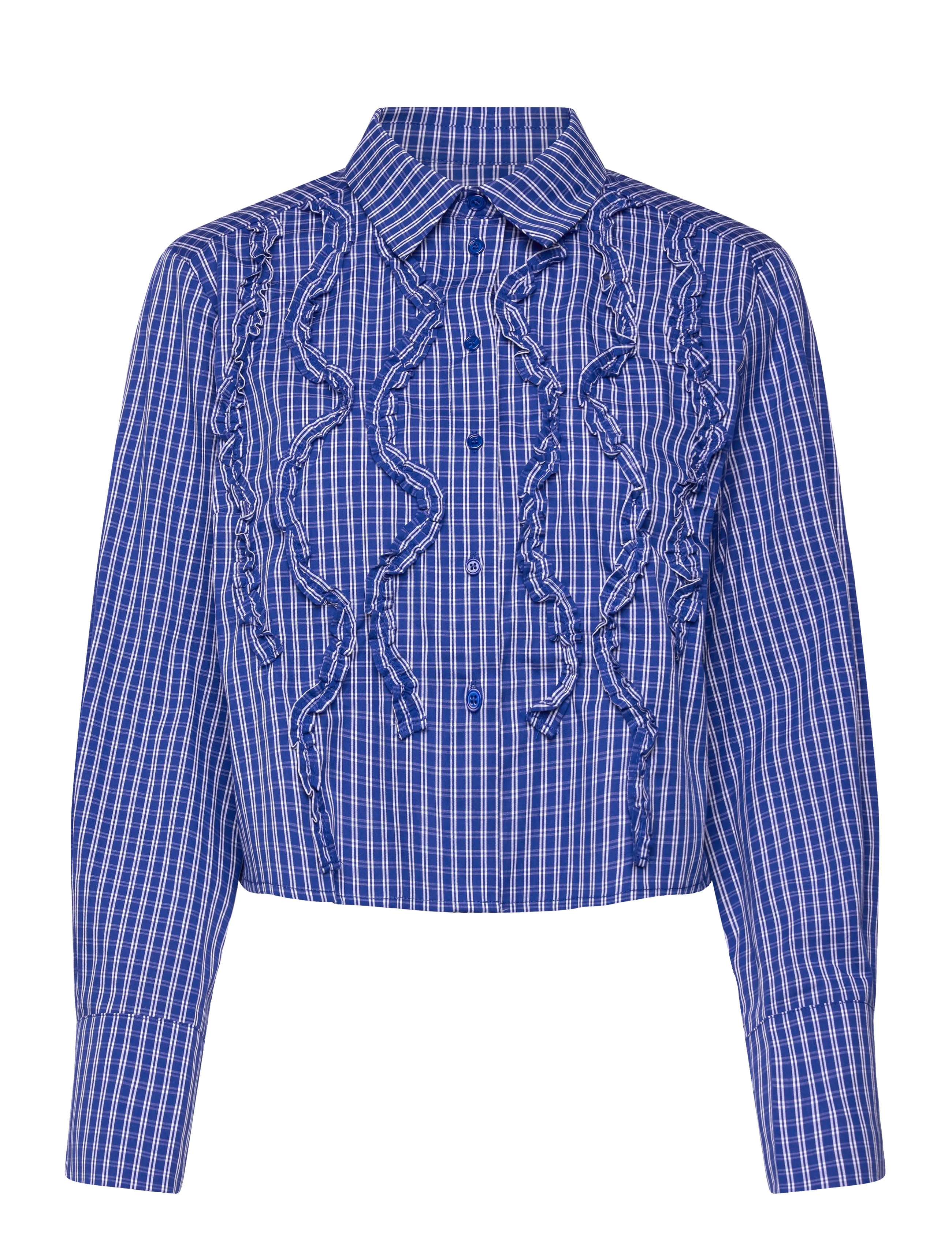 MINUS Mskesia Cropped Shirt Blau - 36 - Damen