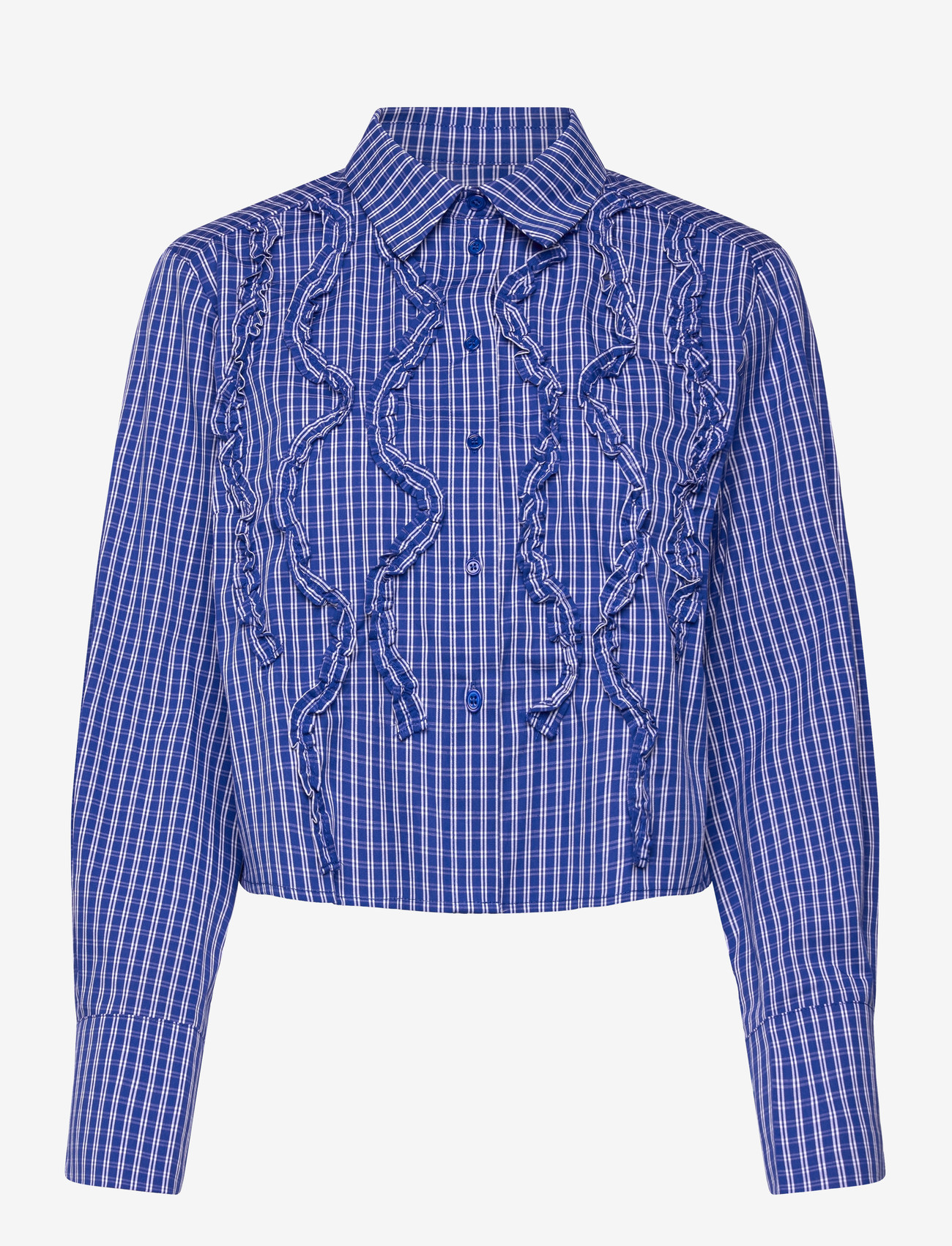 Minus - MSKesia Cropped Shirt - langärmlige hemden - bright cobalt blue - 0