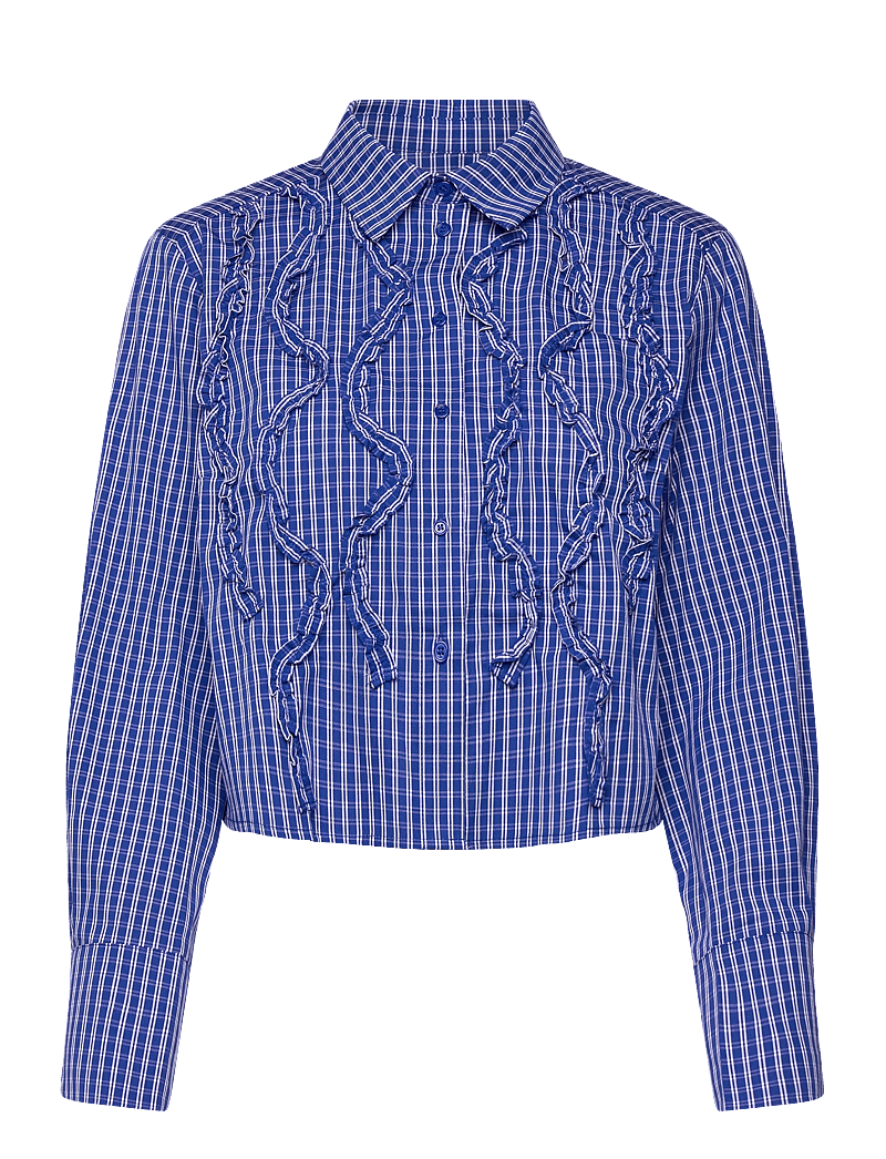 Minus - MSKesia Cropped Shirt - langärmlige hemden - bright cobalt blue - 0