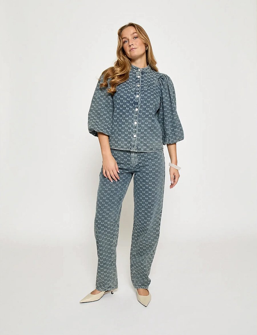 Minus - MSSienne Shirt - jeanshemden - lyseblÅ - 4