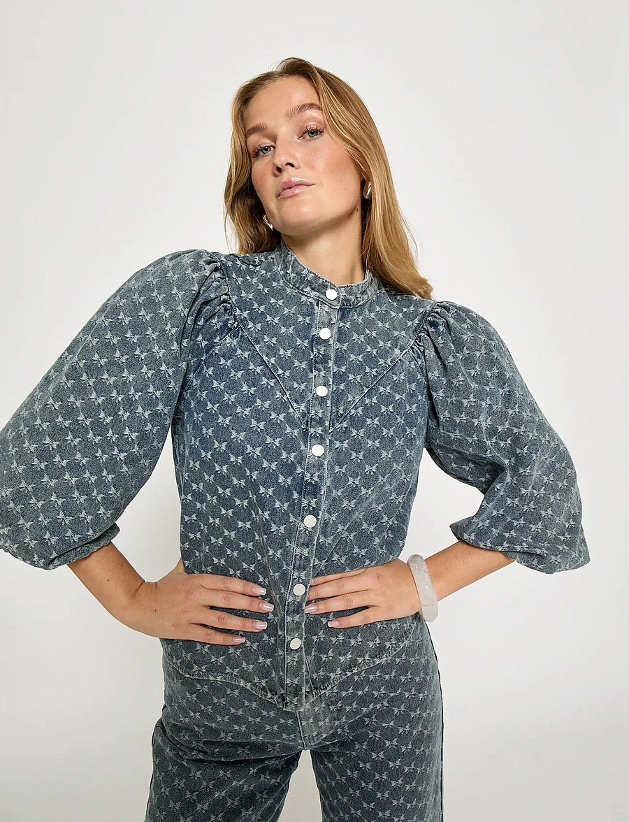 Minus - MSSienne Shirt - jeanshemden - lyseblÅ - 5
