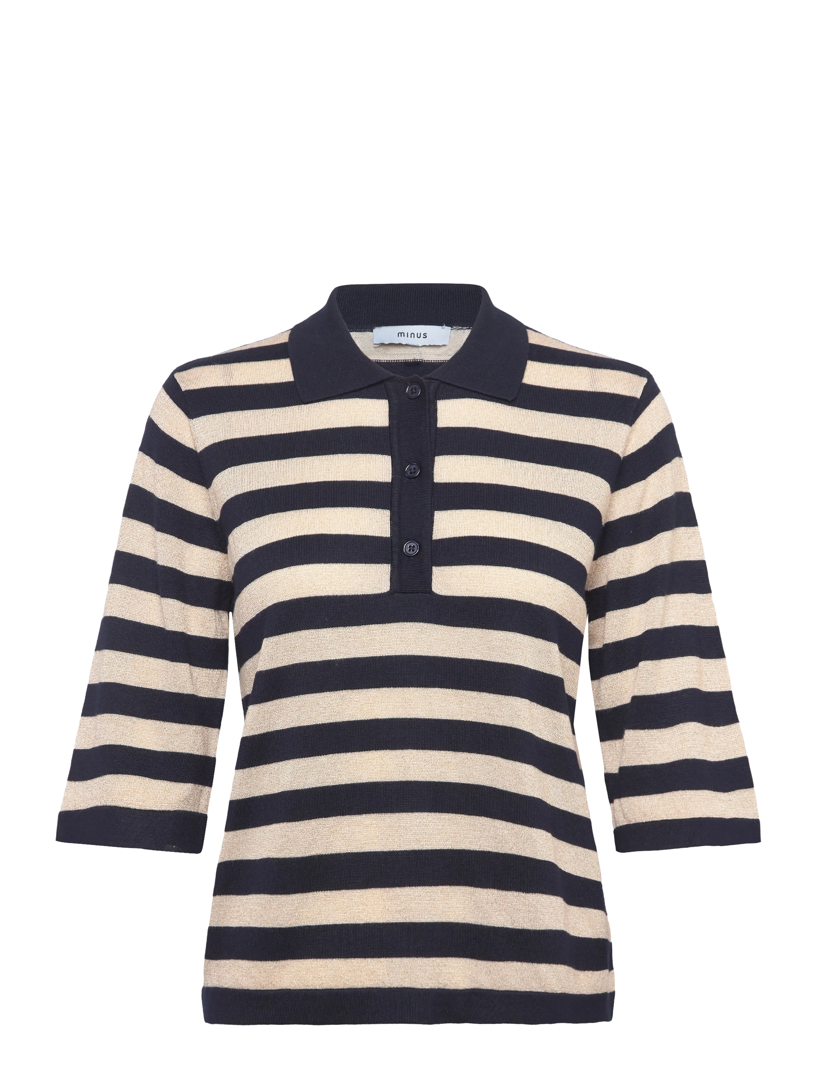 Minus MSAlice Knit T-Shirt - Alles anzeigen - BLACK IRIS STRIPE / black