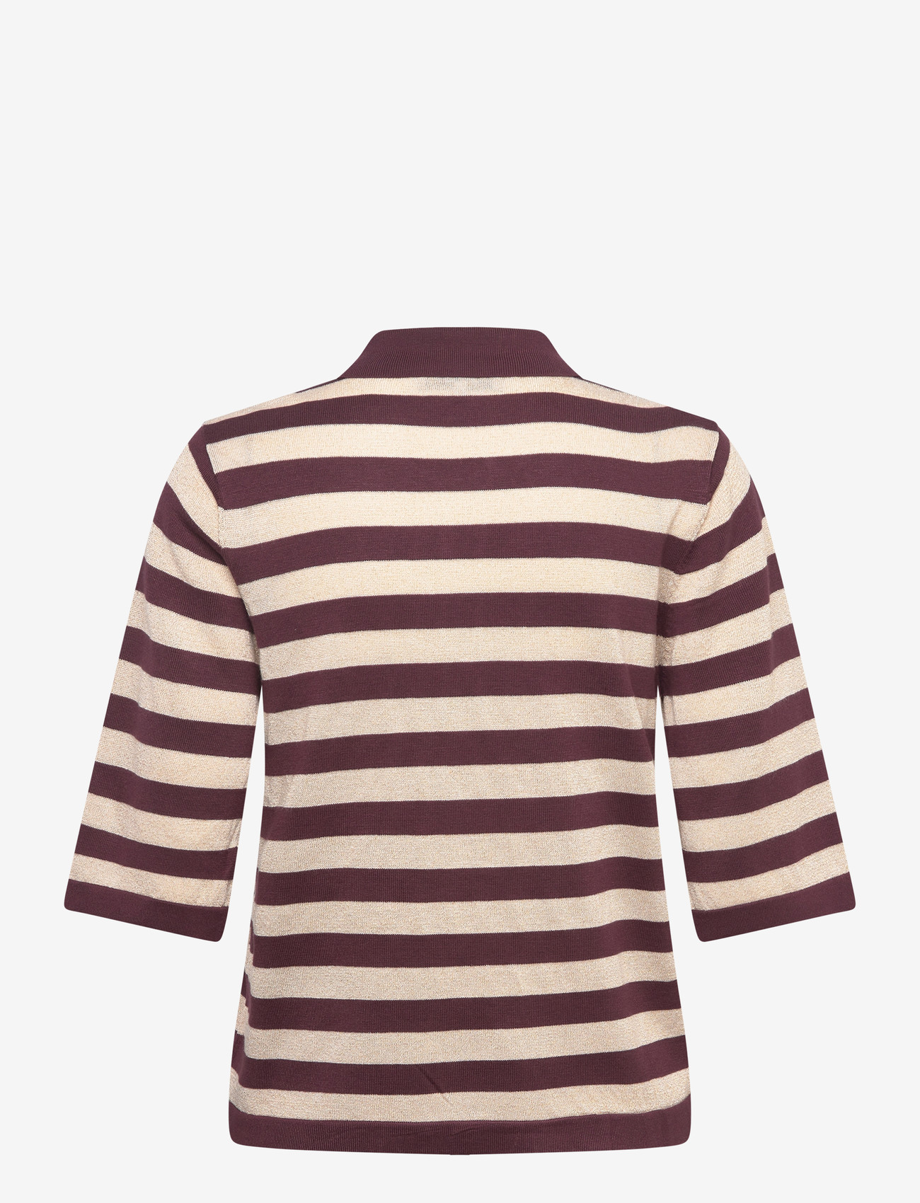 Minus - MSAlice Knit T-Shirt - poloer - fudge purple stripe - 2