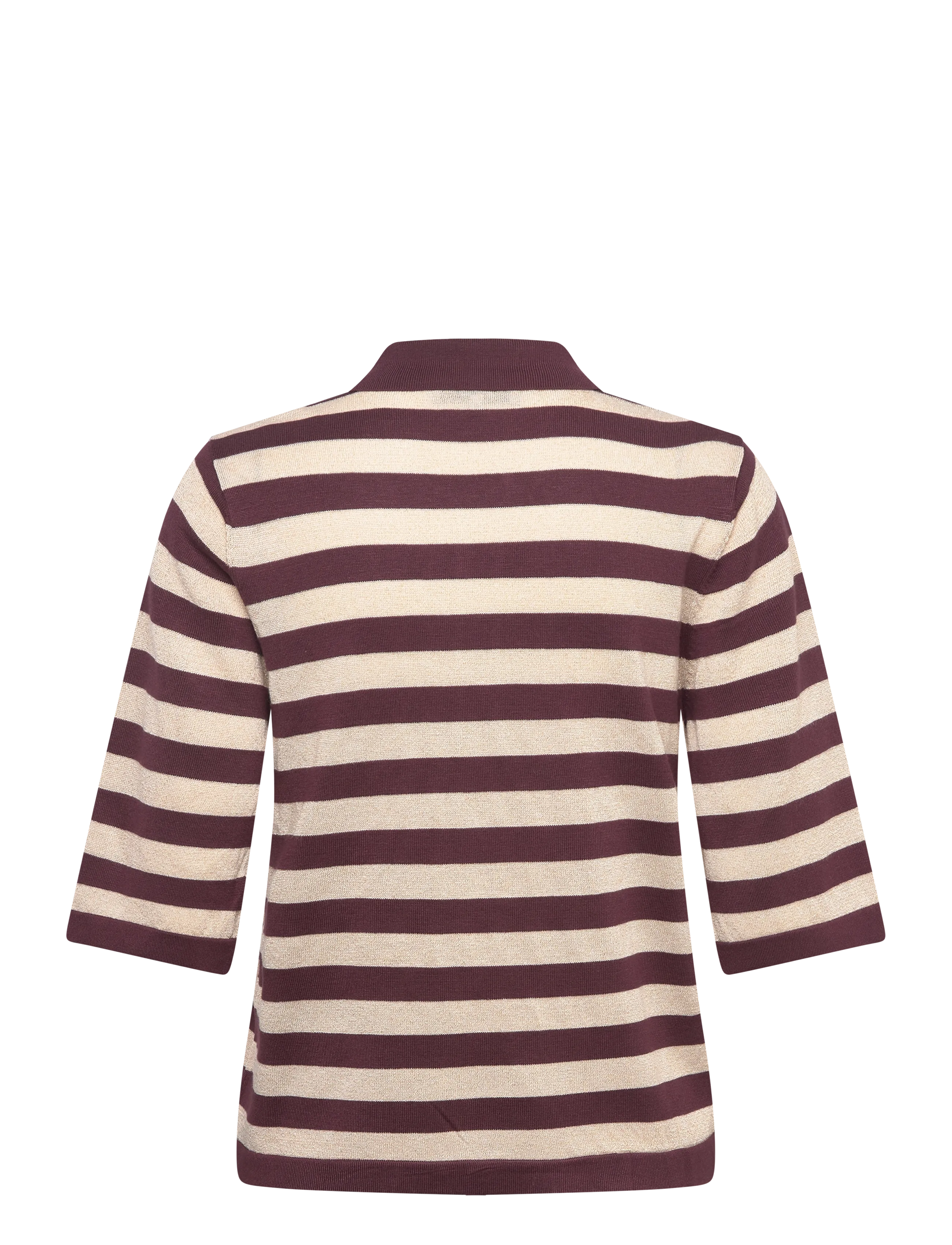 Minus - MSAlice Knit T-Shirt - pikéer - fudge purple stripe - 2
