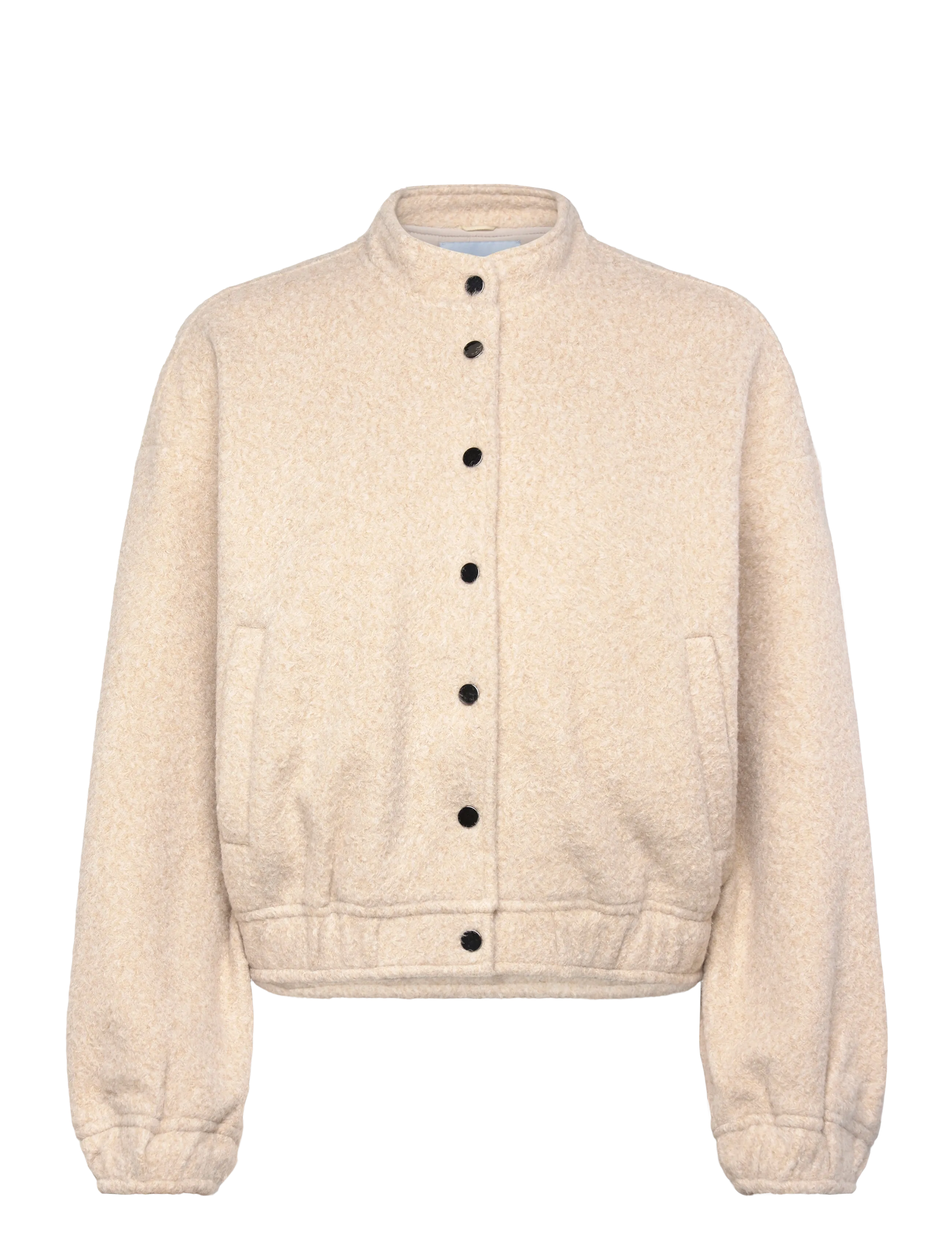 Minus Msjenia Short Jacket, Kvinder, Teddy Bomberjakke, Cream, Str: 42