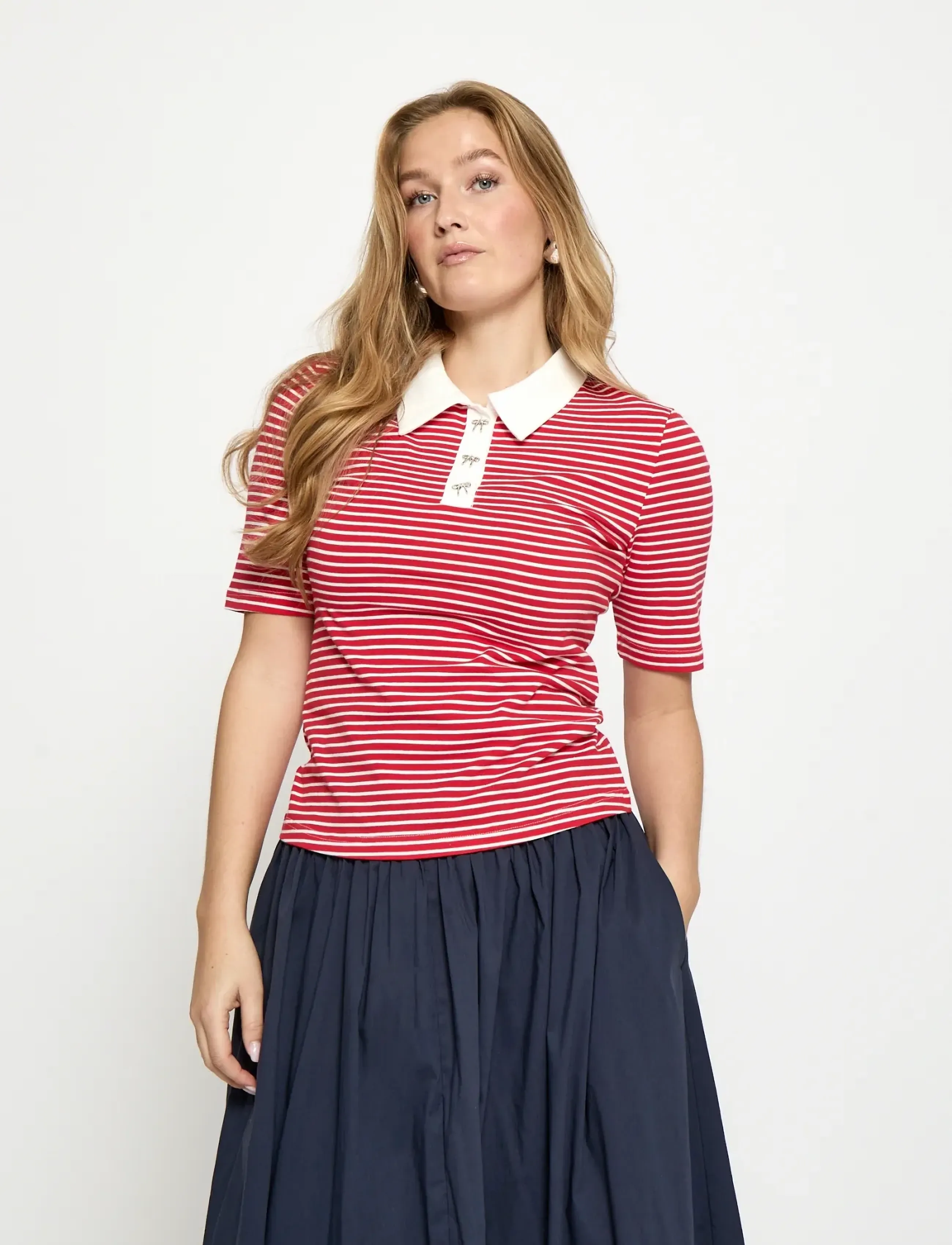 Minus Msmalle Polo T-Shirt, S, T-shirts & Oberteile, Rot - Polos, Frauen