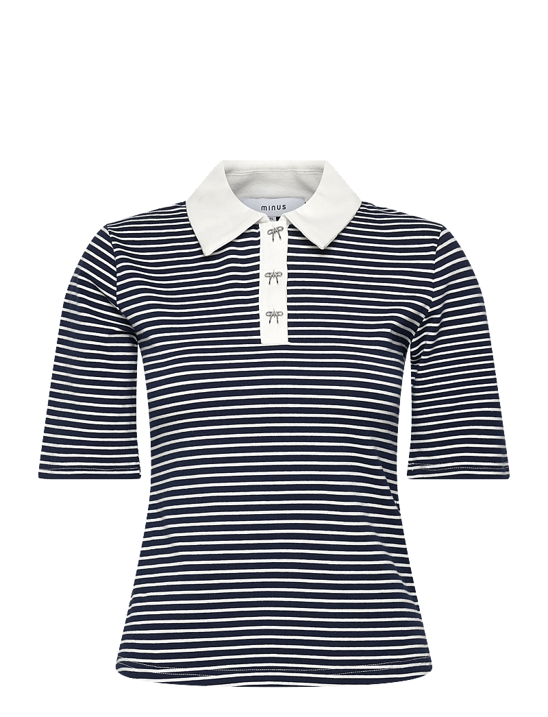 Minus - MSMalle Polo T-Shirt - pikéer - sky captain stripe - 1
