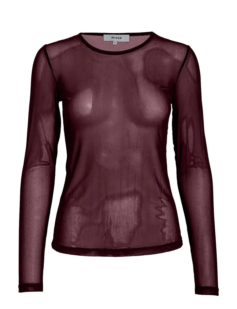 Minus - MSDajana Long Sleeve Top - long-sleeved tops - winetasting - 0