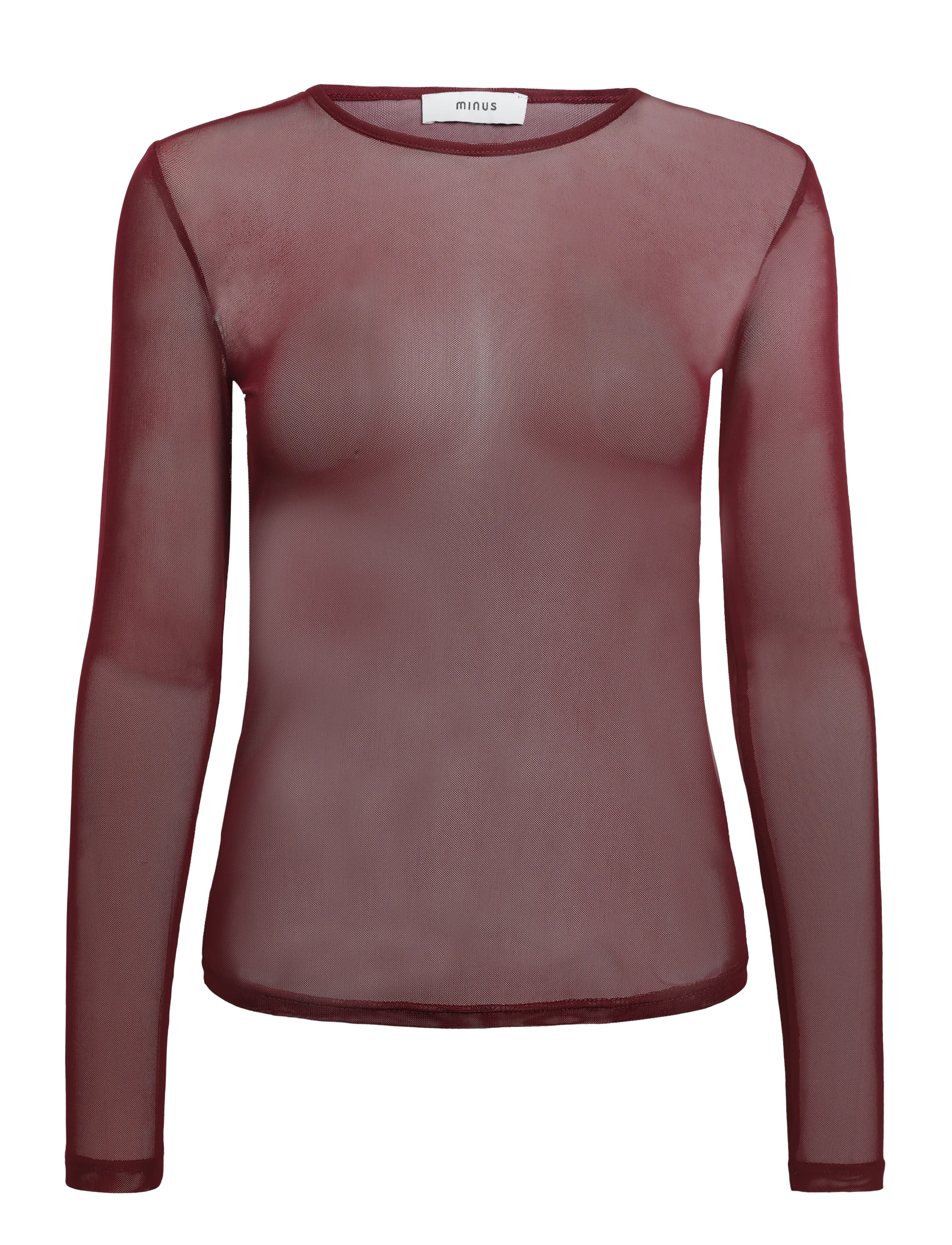 Minus MSDajana Long Sleeve Top - Basics - WINETASTING / burgundy