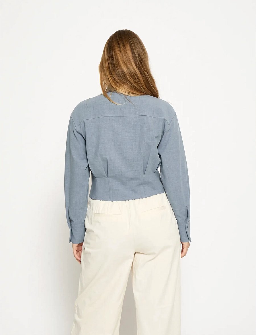 Minus - MSEmmely Shirt - langärmlige hemden - skyway blue - 4