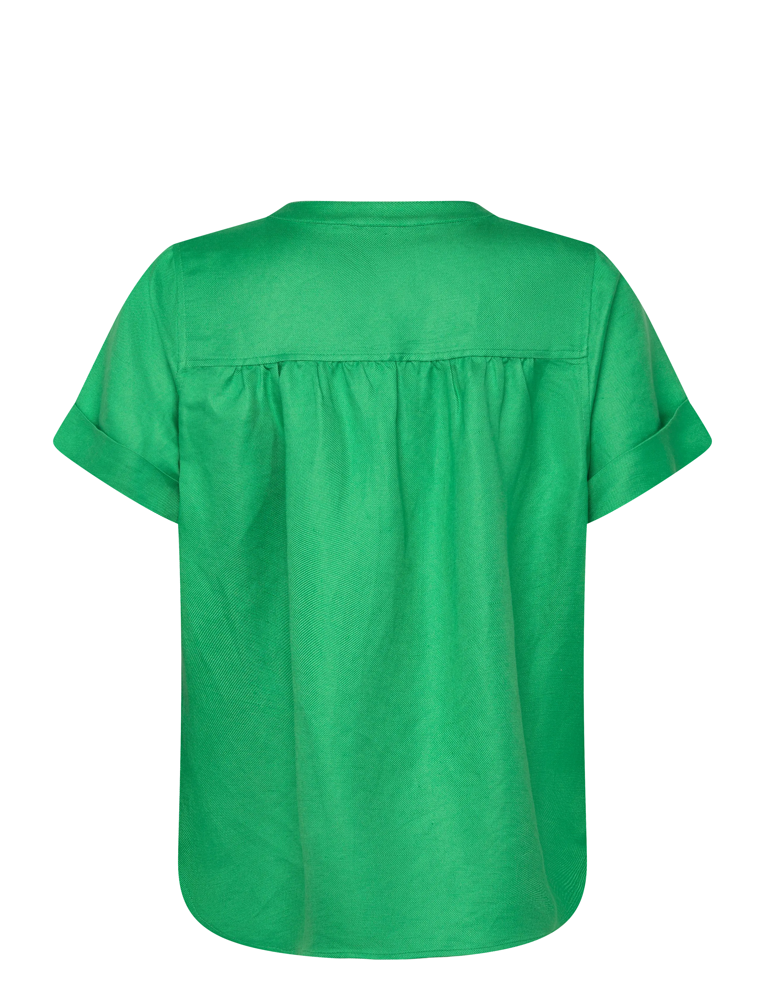 Minus - MSJuno Linen Blouse - kortærmede bluser - greenbriar - 2
