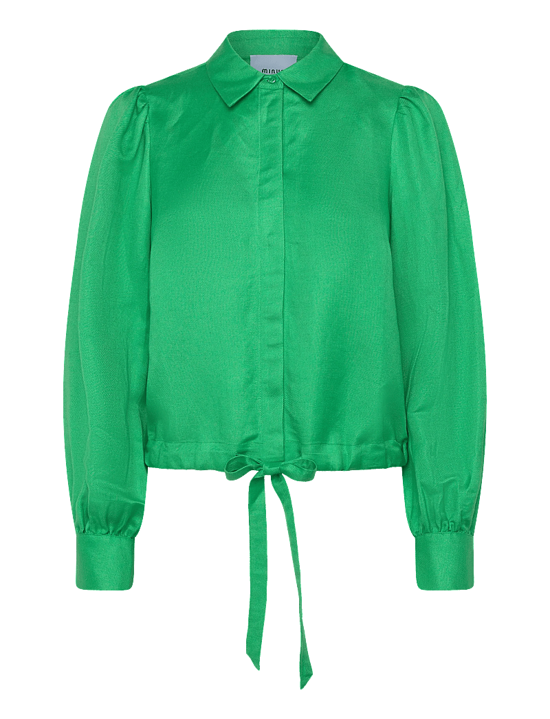 Minus - MSJuno Linen Shirt - hørskjorter - greenbriar - 1