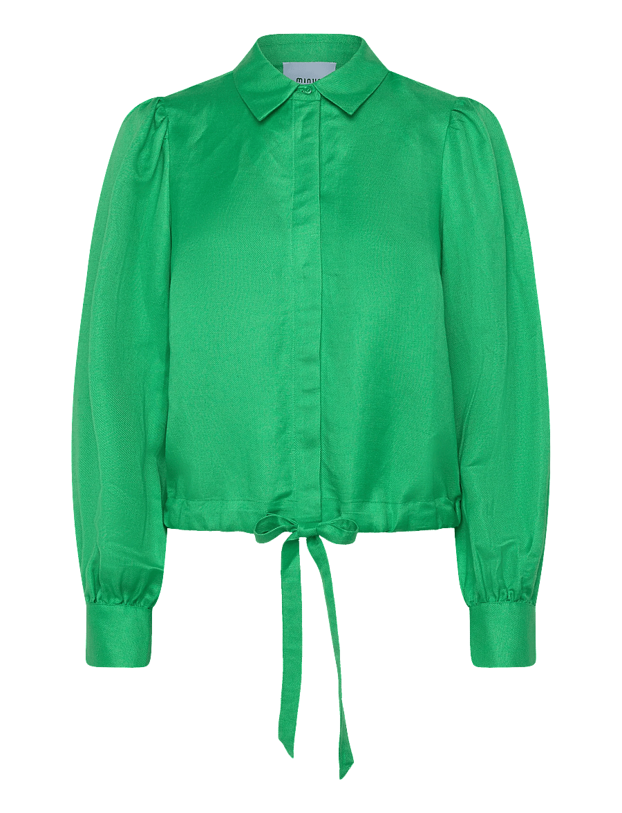 Minus - MSJuno Linen Shirt - pellavakauluspaidat - greenbriar - 1