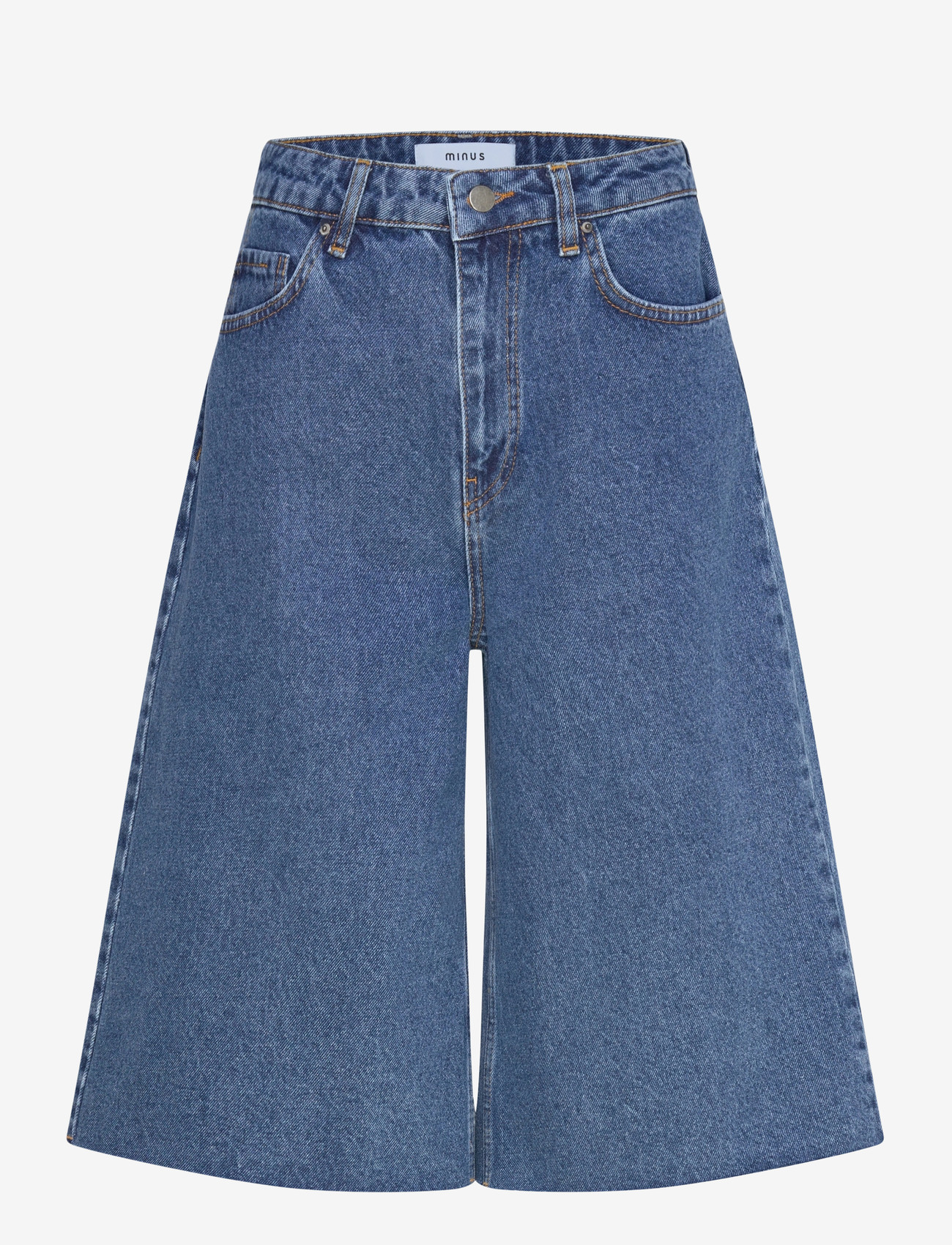 Minus - MSKaddi Bermuda Shorts - bermudashorts - mid blue denim - 1