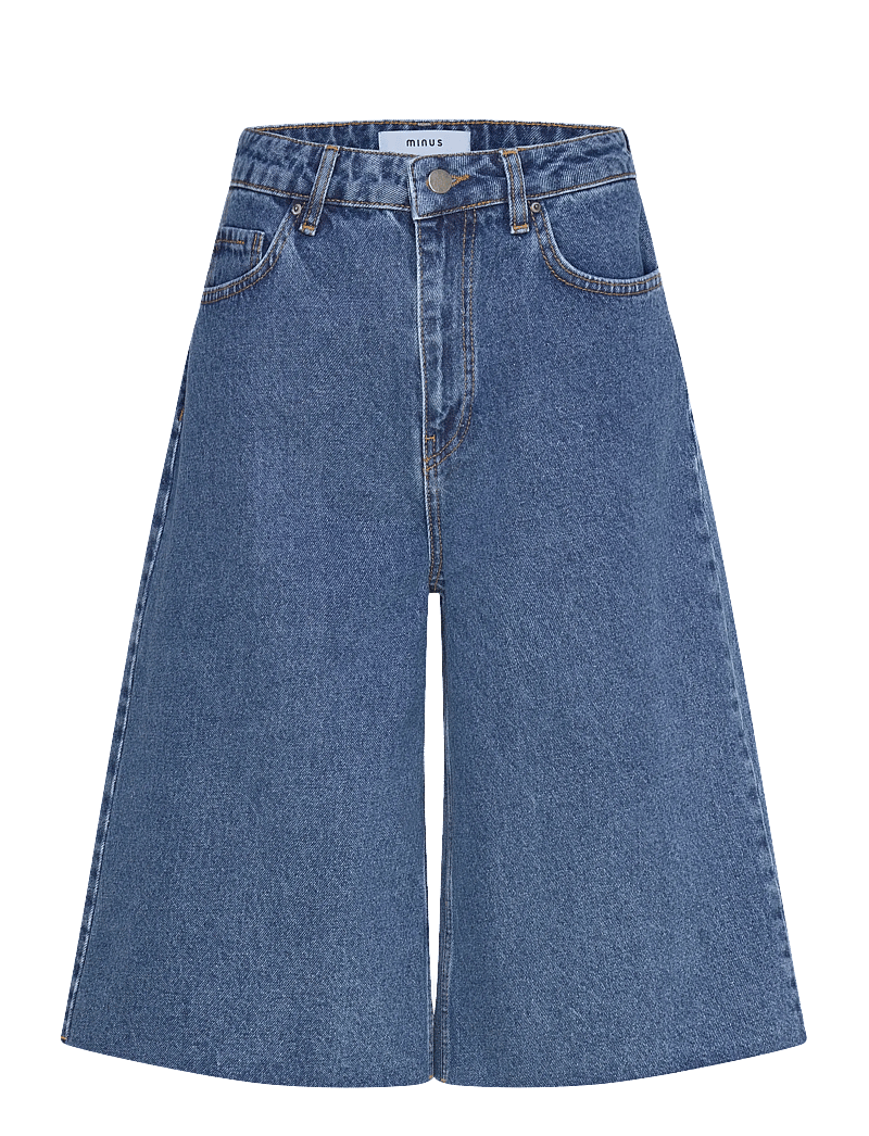 Minus - MSKaddi Bermuda Shorts - jeansshorts - mid blue denim - 1