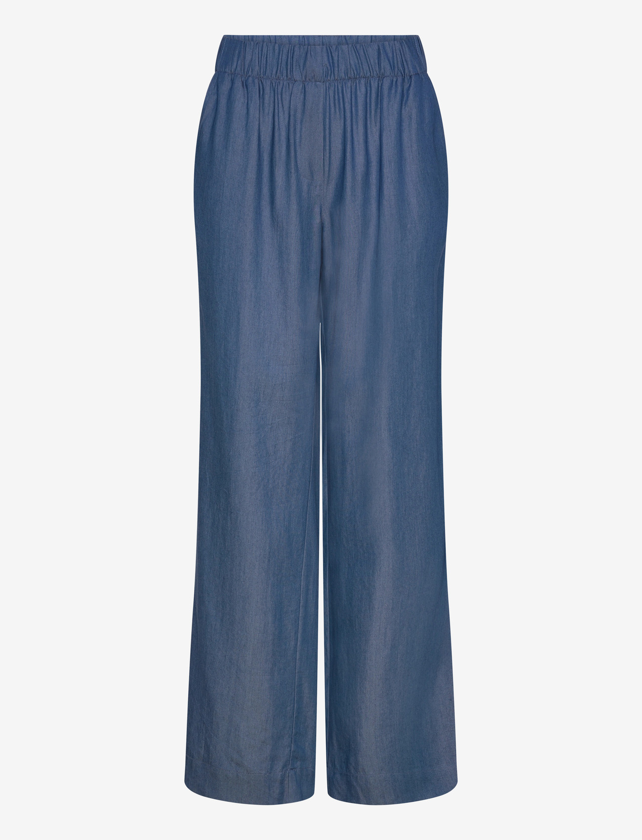Minus - MSMirja Mid Waist Pant - wide leg trousers - mid blue - 1