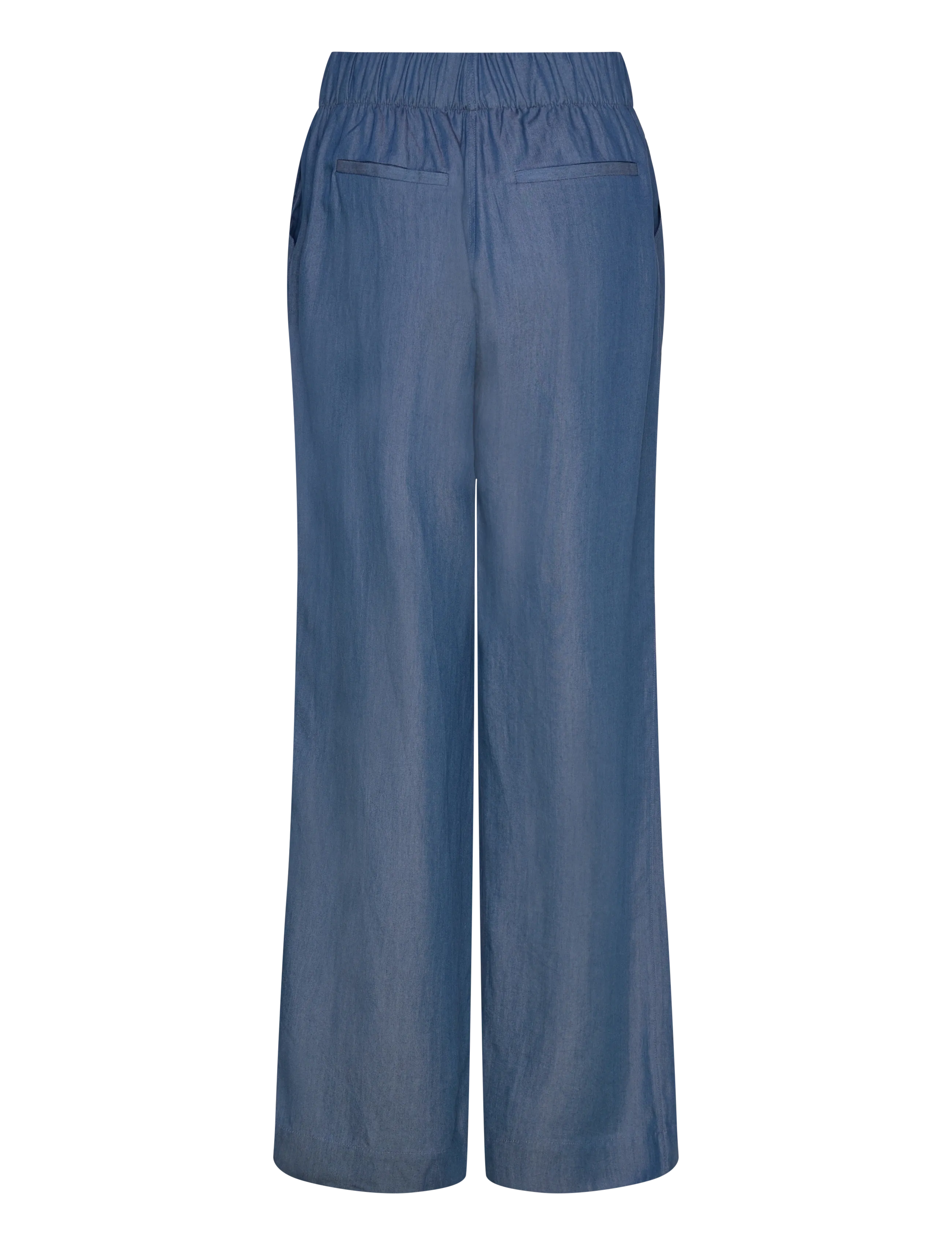 Minus - MSMirja Mid Waist Pant - bukser med brede ben - mid blue - 2
