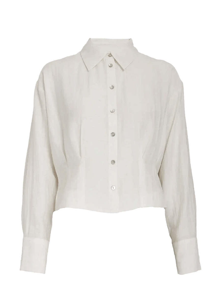 Minus - MSOriana Shirt - long-sleeved shirts - cloud dancer - 1
