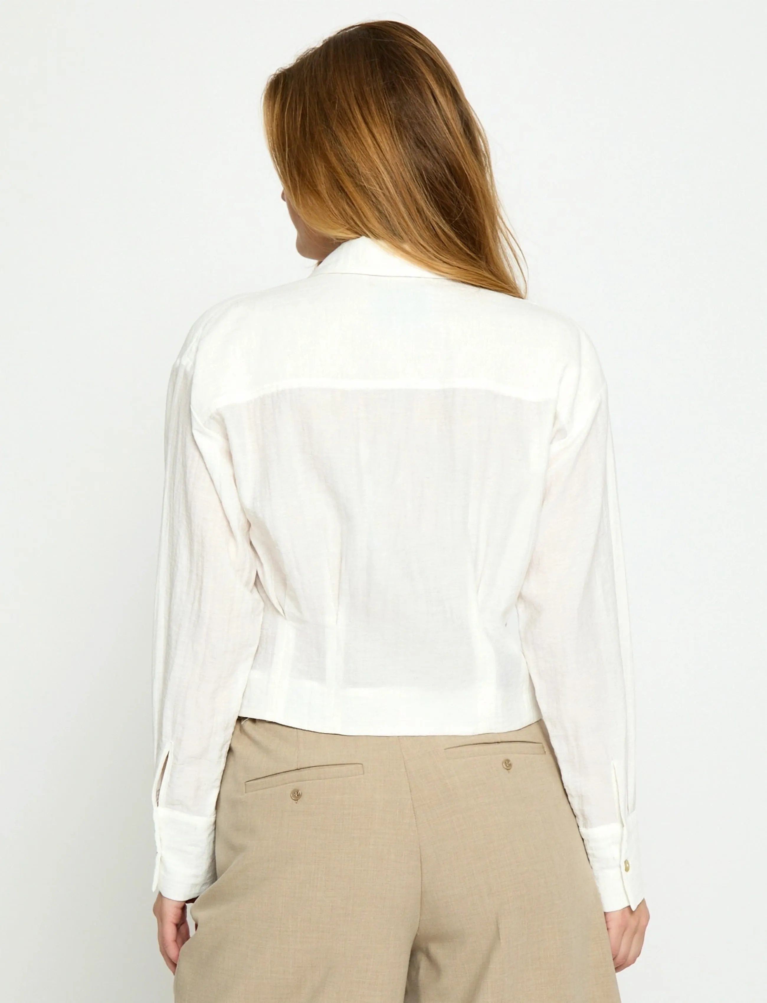 Minus - MSOriana Shirt - pikkade varrukatega särgid - cloud dancer - 2