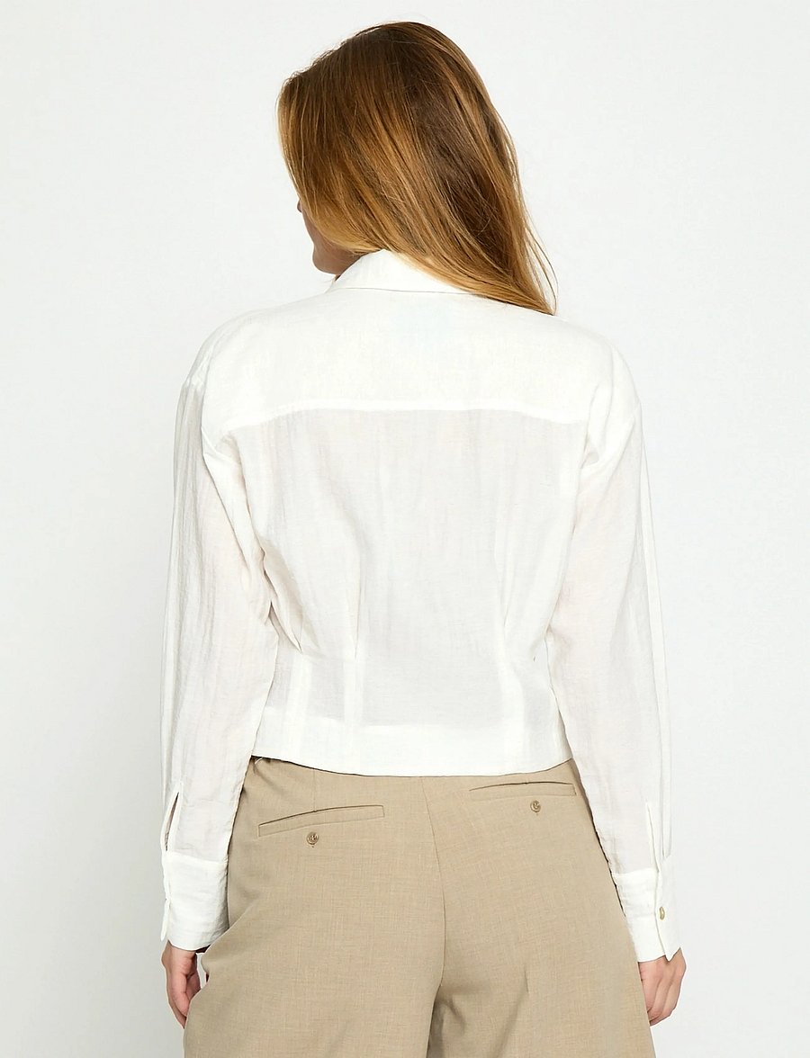 Minus - MSOriana Shirt - long-sleeved shirts - cloud dancer - 2