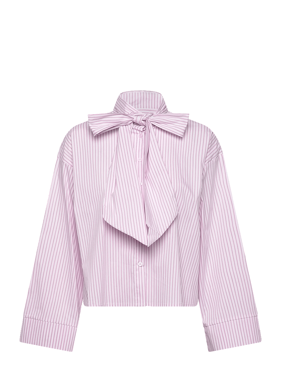 Minus - MSSkye Shirt - långärmade skjortor - prism pink stripe - 1