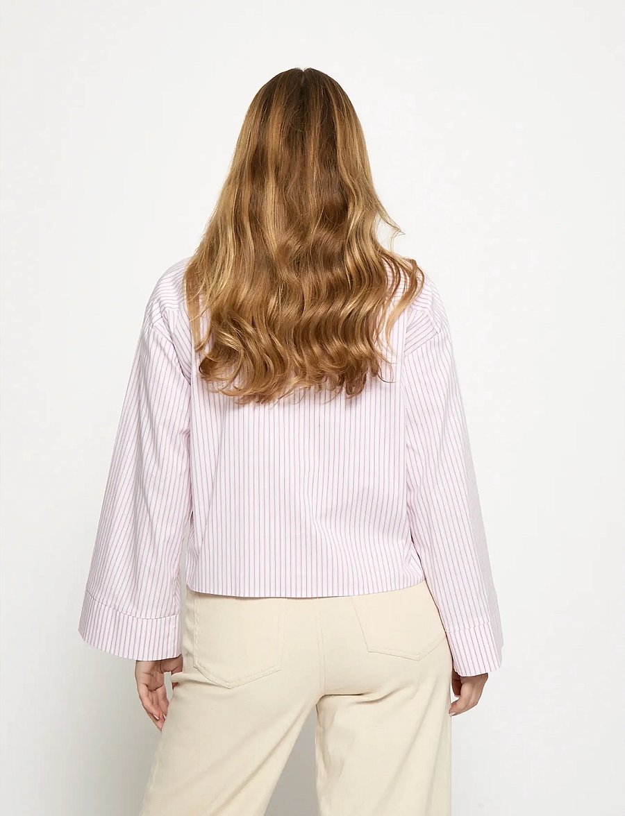 Minus - MSSkye Shirt - långärmade skjortor - prism pink stripe - 4