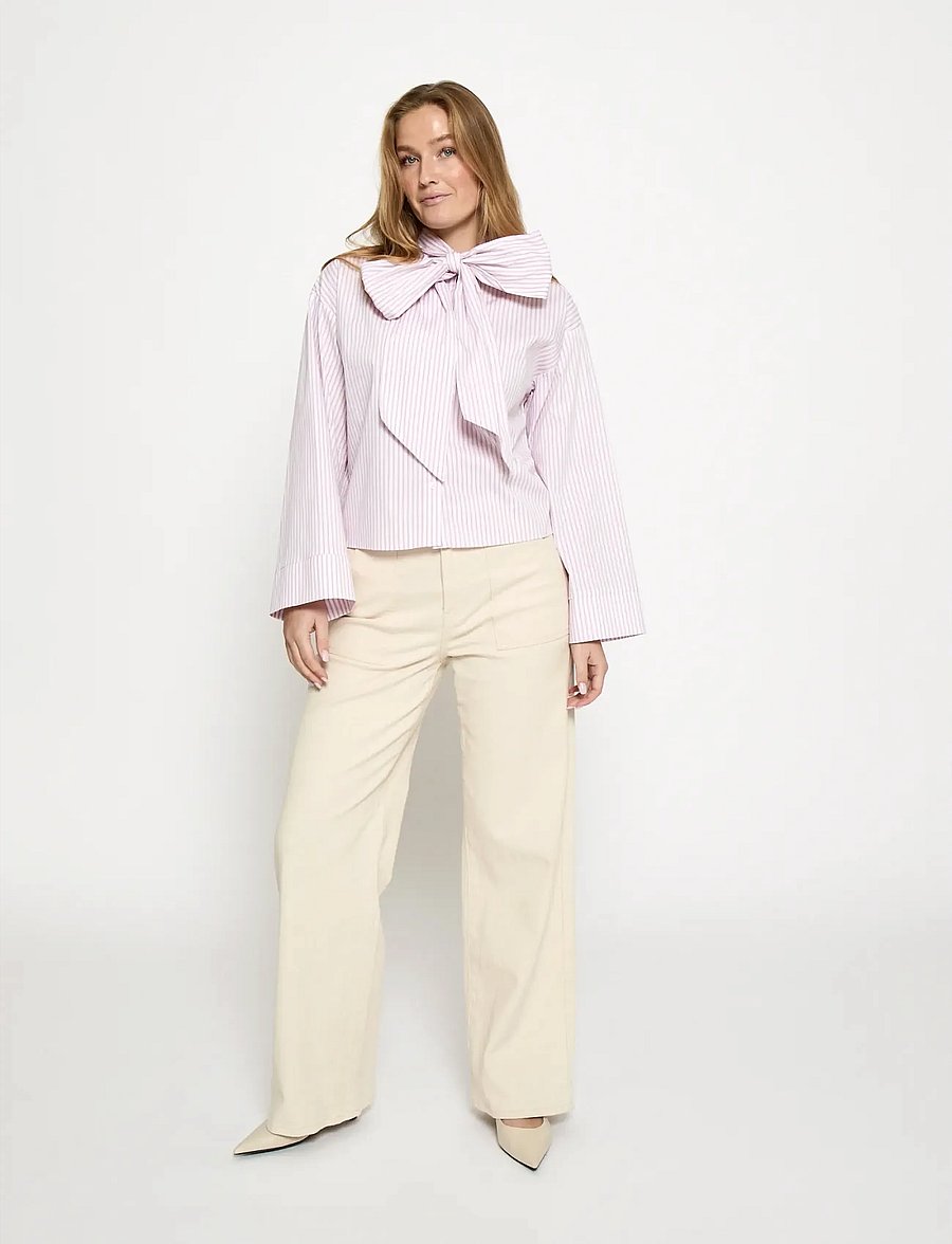 Minus - MSSkye Shirt - långärmade skjortor - prism pink stripe - 5