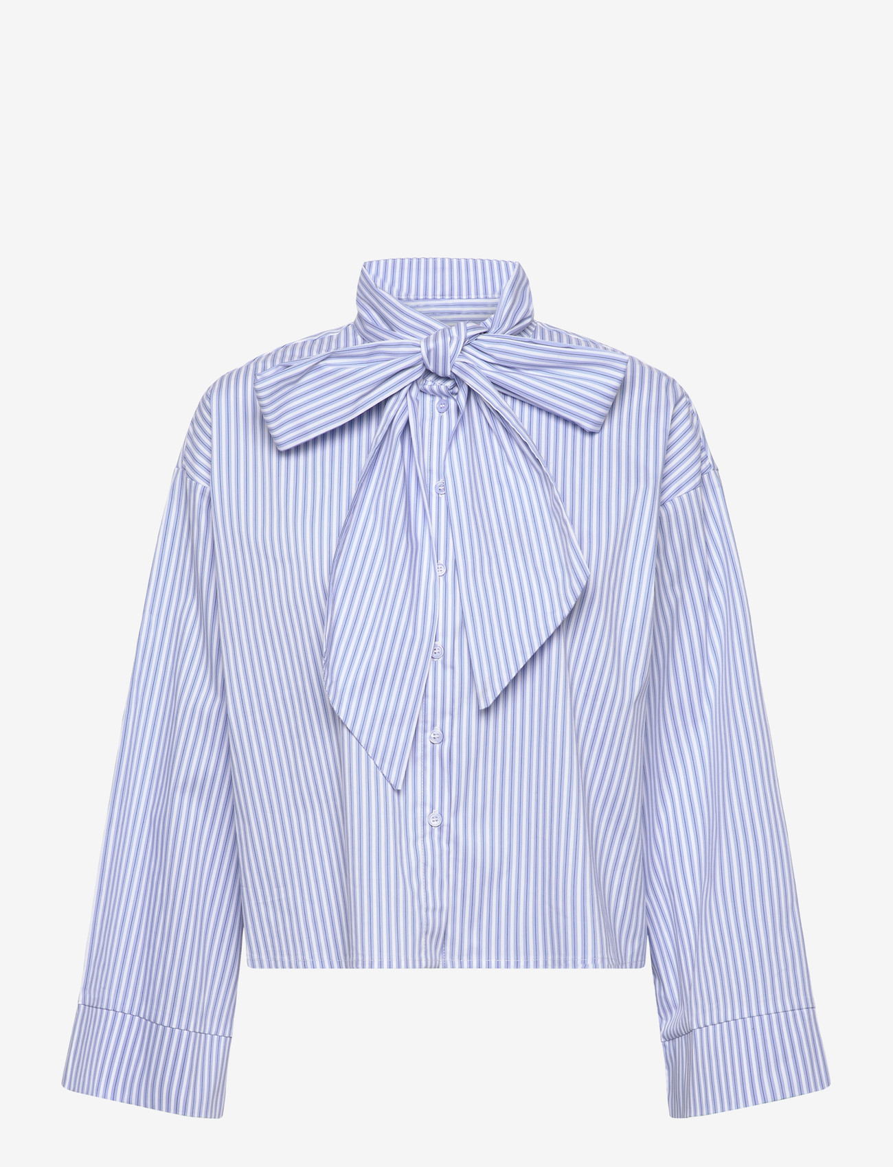 Minus - MSSkye Shirt - långärmade skjortor - skyway blue stripe - 1
