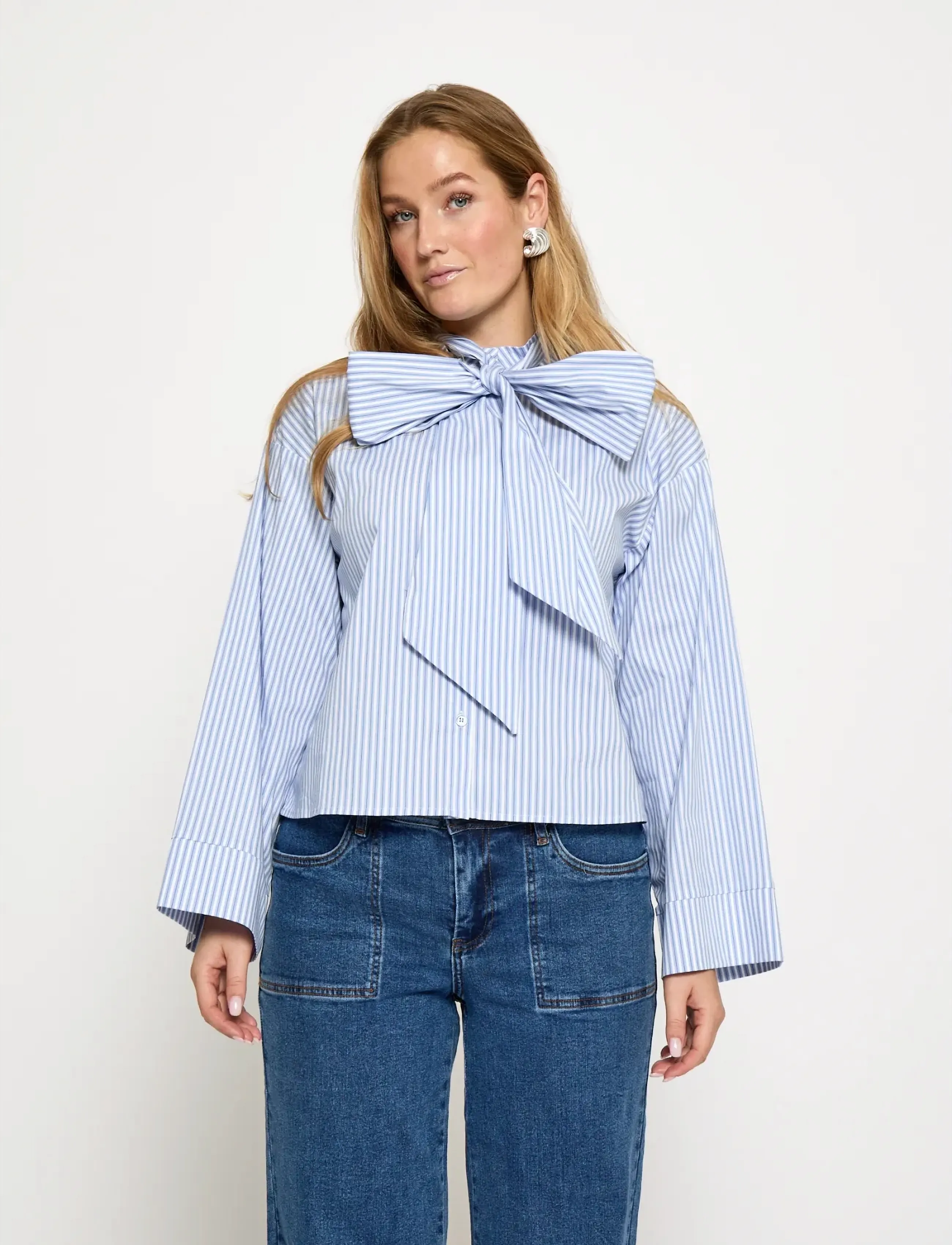 Minus MSSkye Shirt - Blouses - SKYWAY BLUE STRIPE / blue