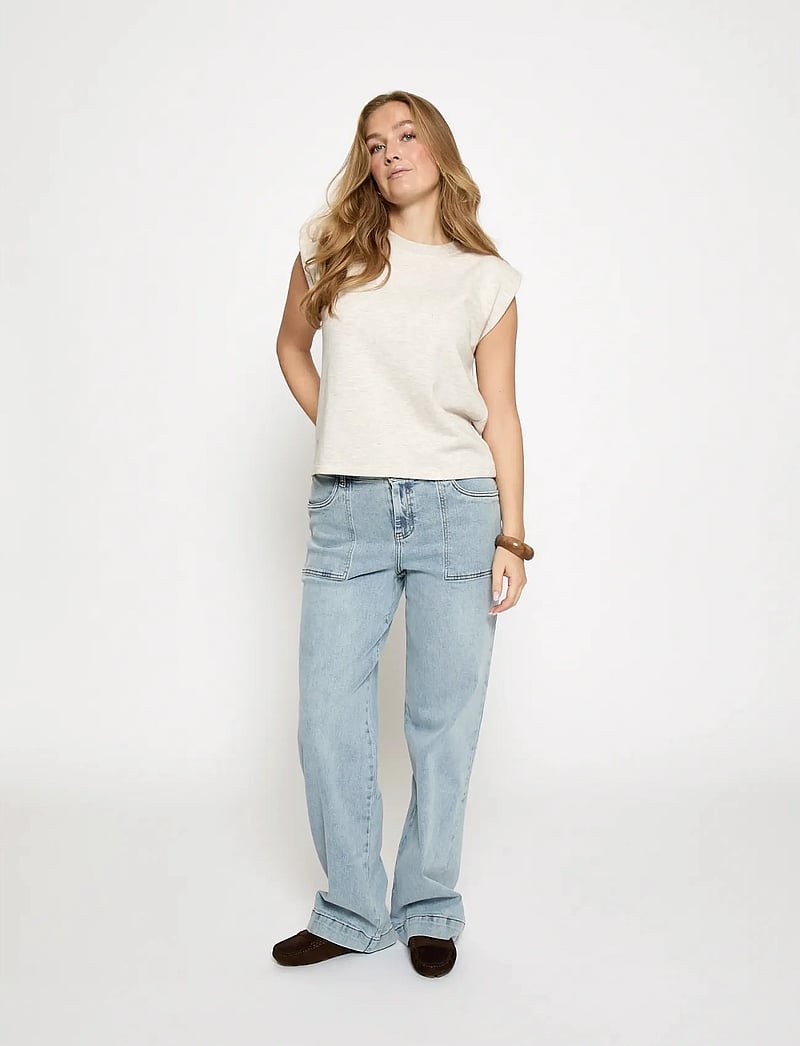 Minus - MSMidea Sweat - linnen - nomad sand melange - 3