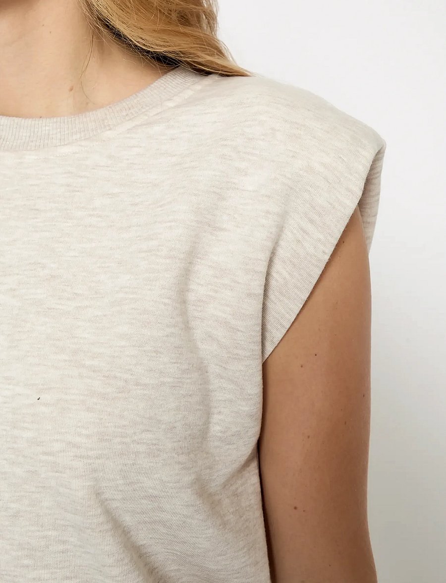 Minus - MSMidea Sweat - Ärmellose tops - nomad sand melange - 5