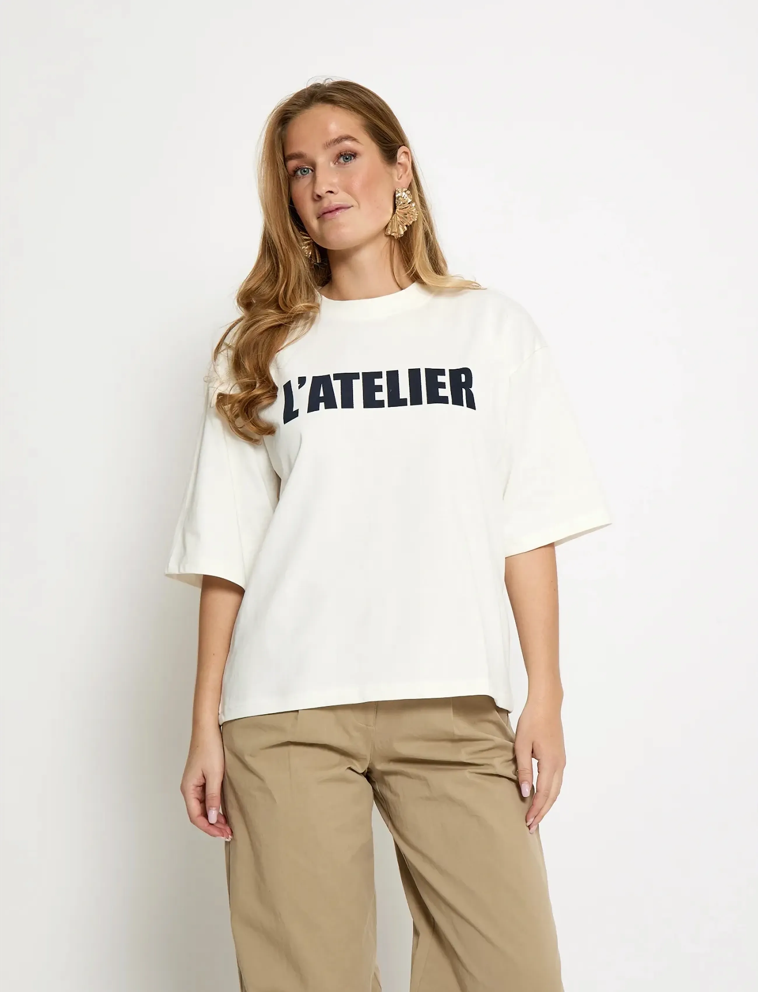 Minus MSStine T-Shirt - T-särgid ja alussärgid - CLOUD DAN/NAVY / white