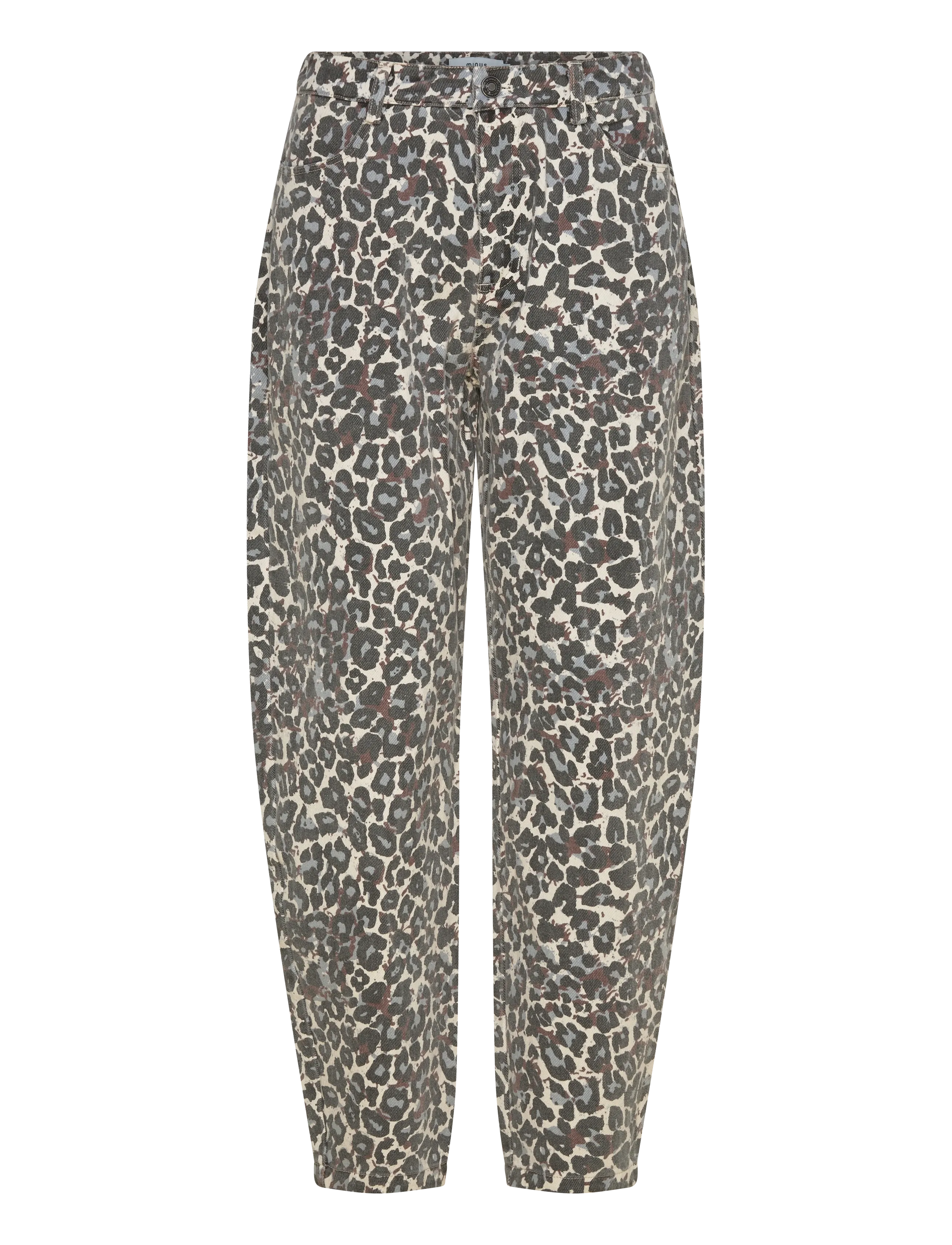 Minus MSMalli Mid Waist Pant - Jeans - SKYWAY BLUE LEO PRINT / multi