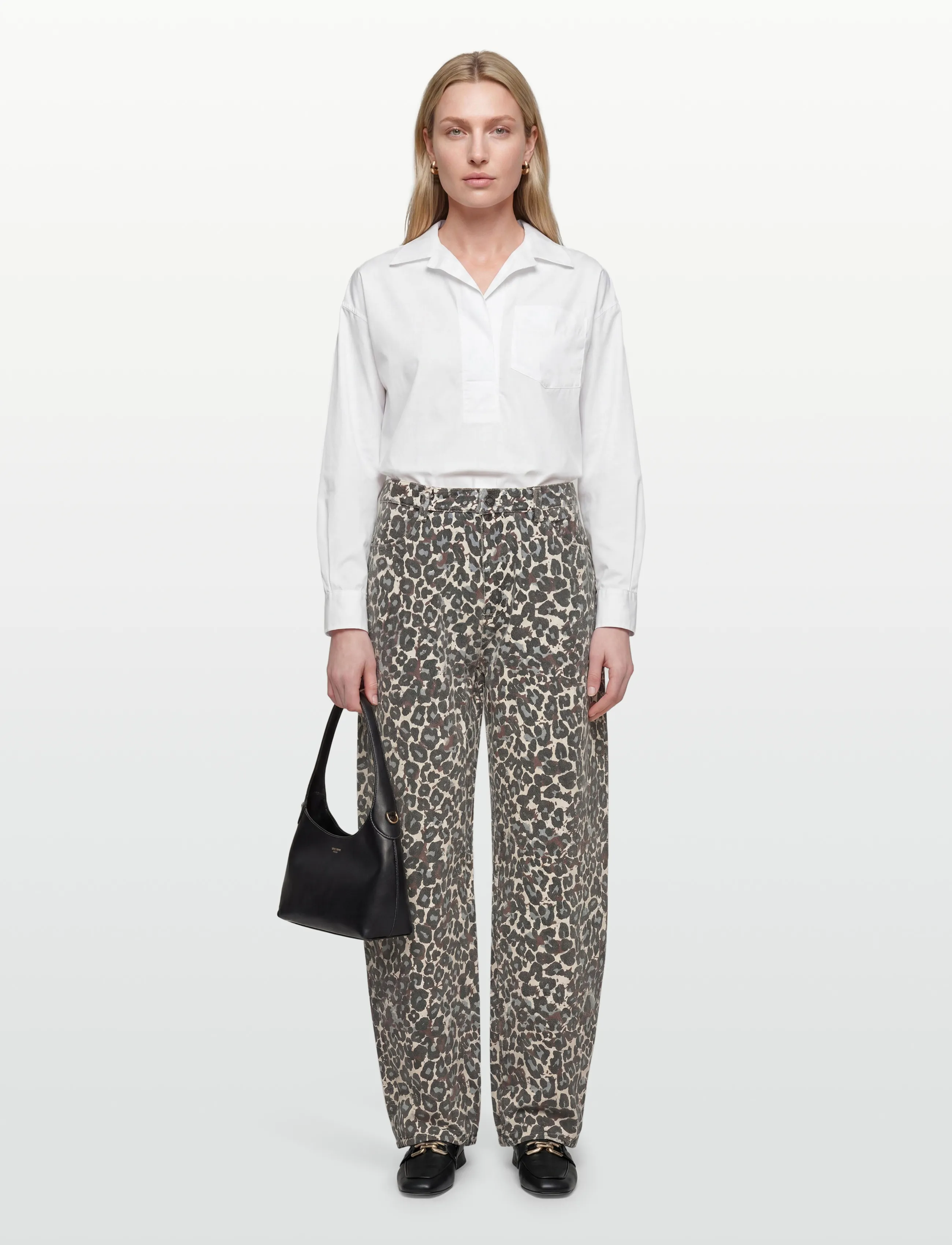 Minus Msmalli Mid Waist Pant, 38, Multi/patterned, Jeans > Barrel Jeans, Dame