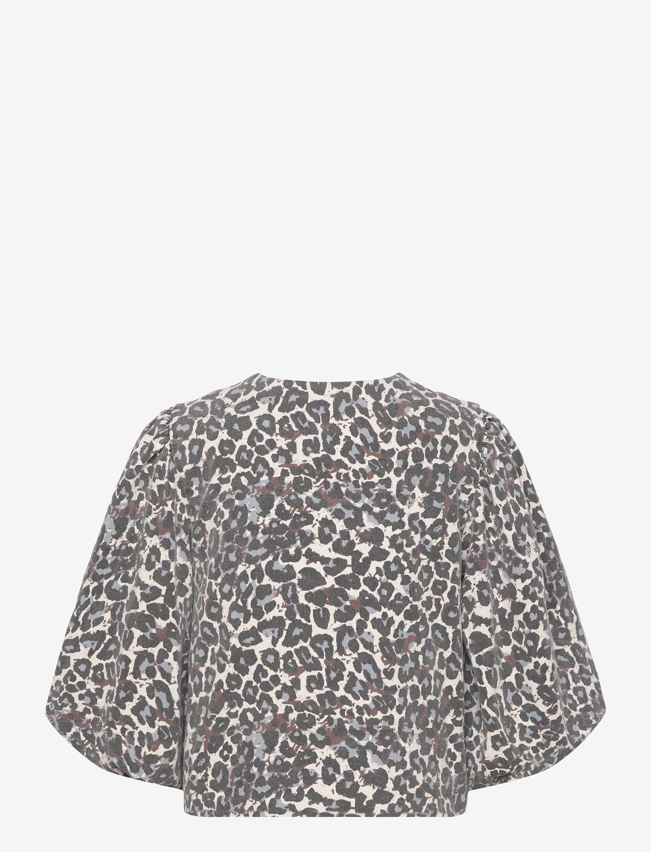 Minus - MSMalli Short Jacket - höstjackor - skyway blue leo print - 1