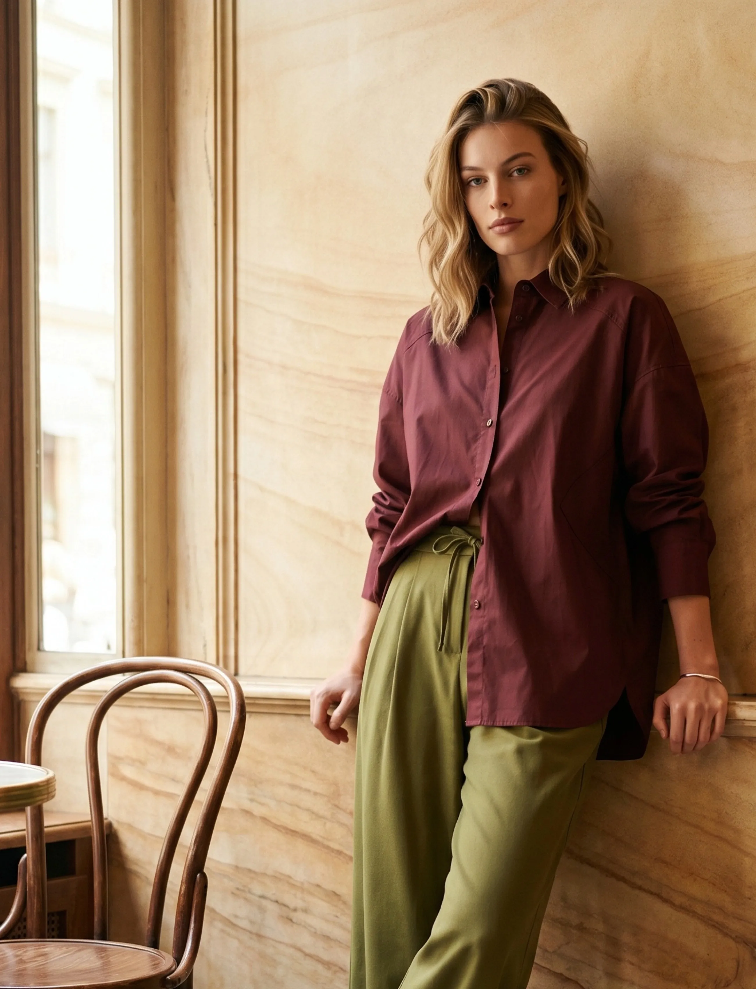 Minus - MSJessa Oversize Shirt - long-sleeved shirts - andorra red - 0
