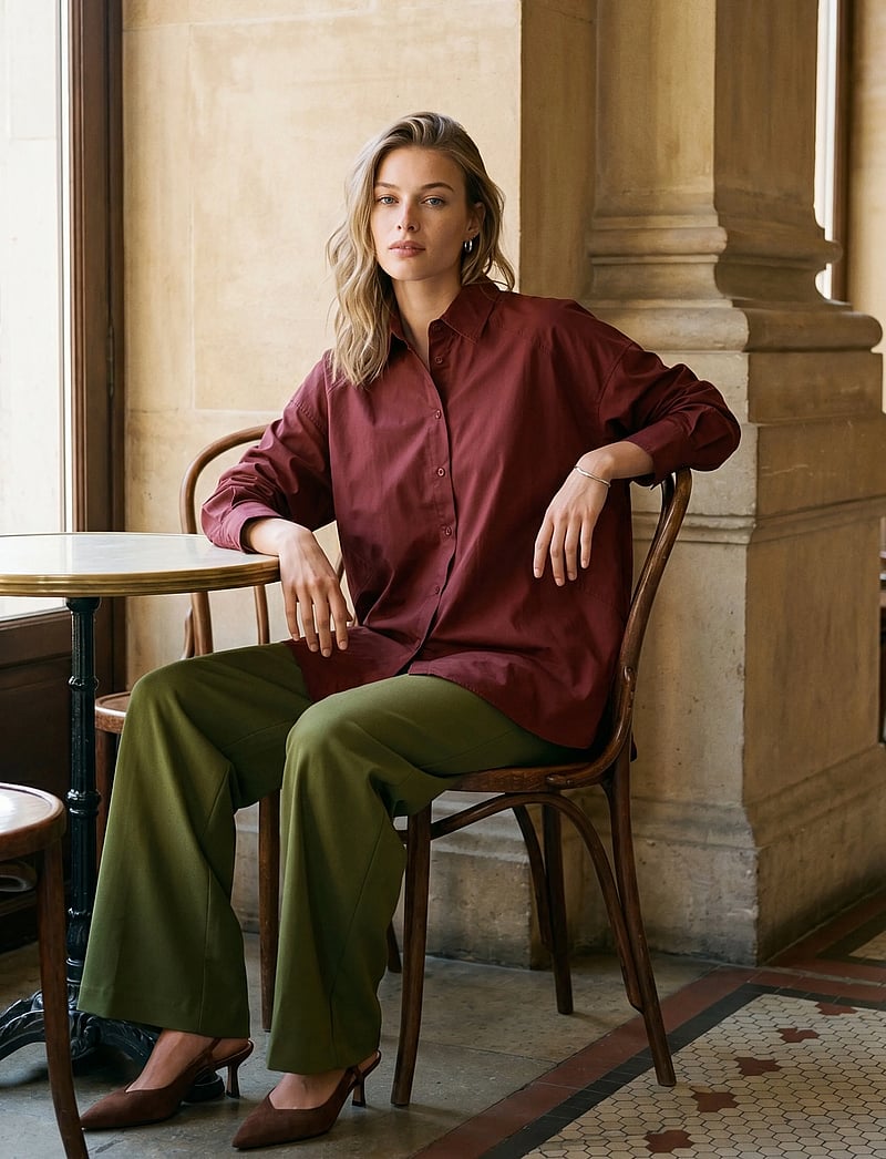 Minus - MSJessa Oversize Shirt - andorra red - 2