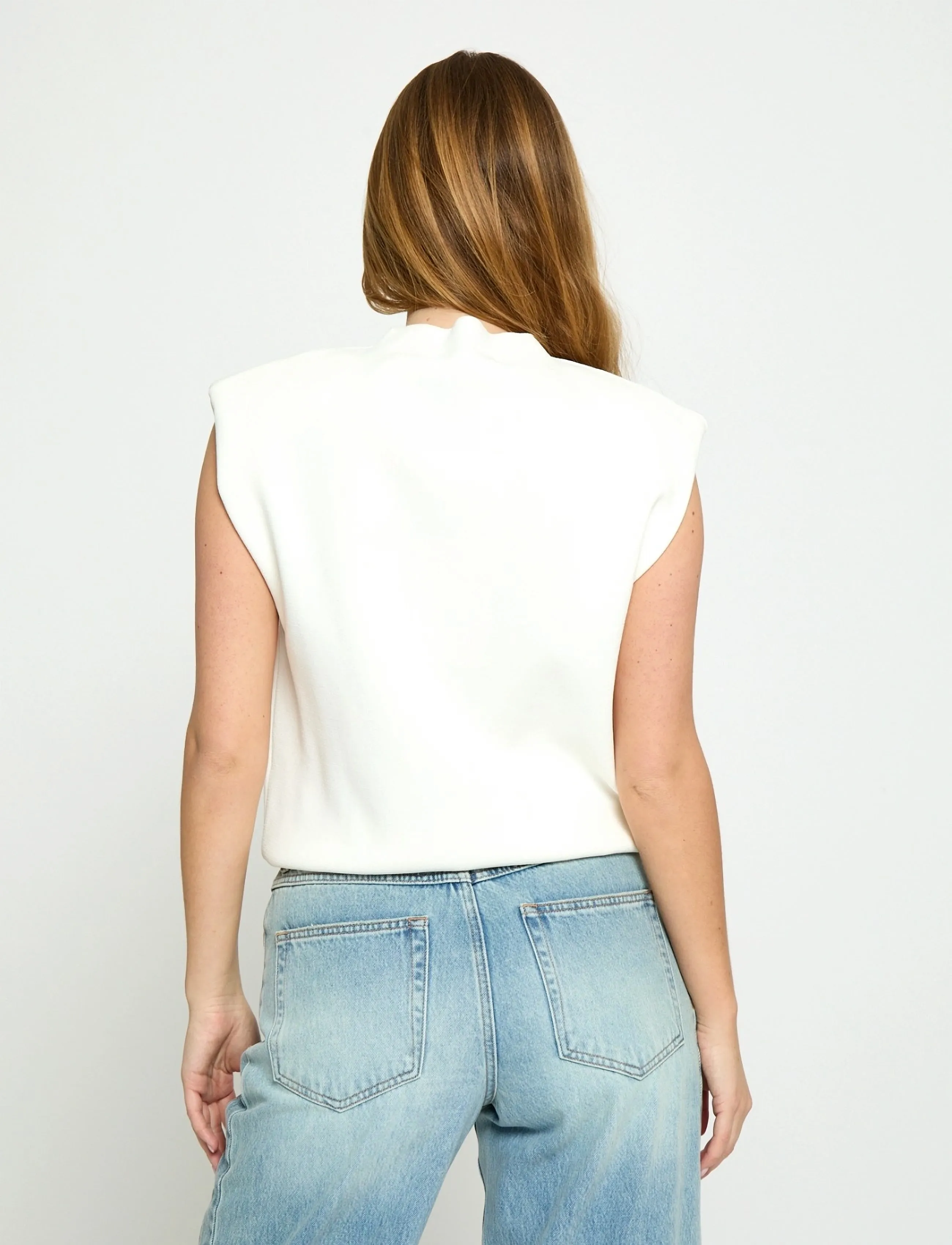 Minus - MSFauna Knit Vest - sleeveless tops - cloud dancer - 3