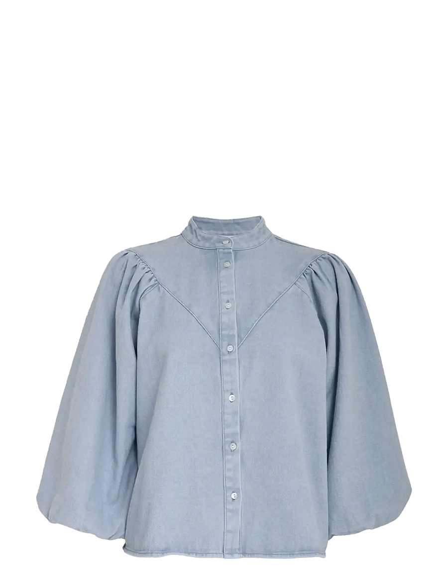 Minus - MSNew Solene Denim Shirt - džinsiniai marškiniai - skyway blue - 1