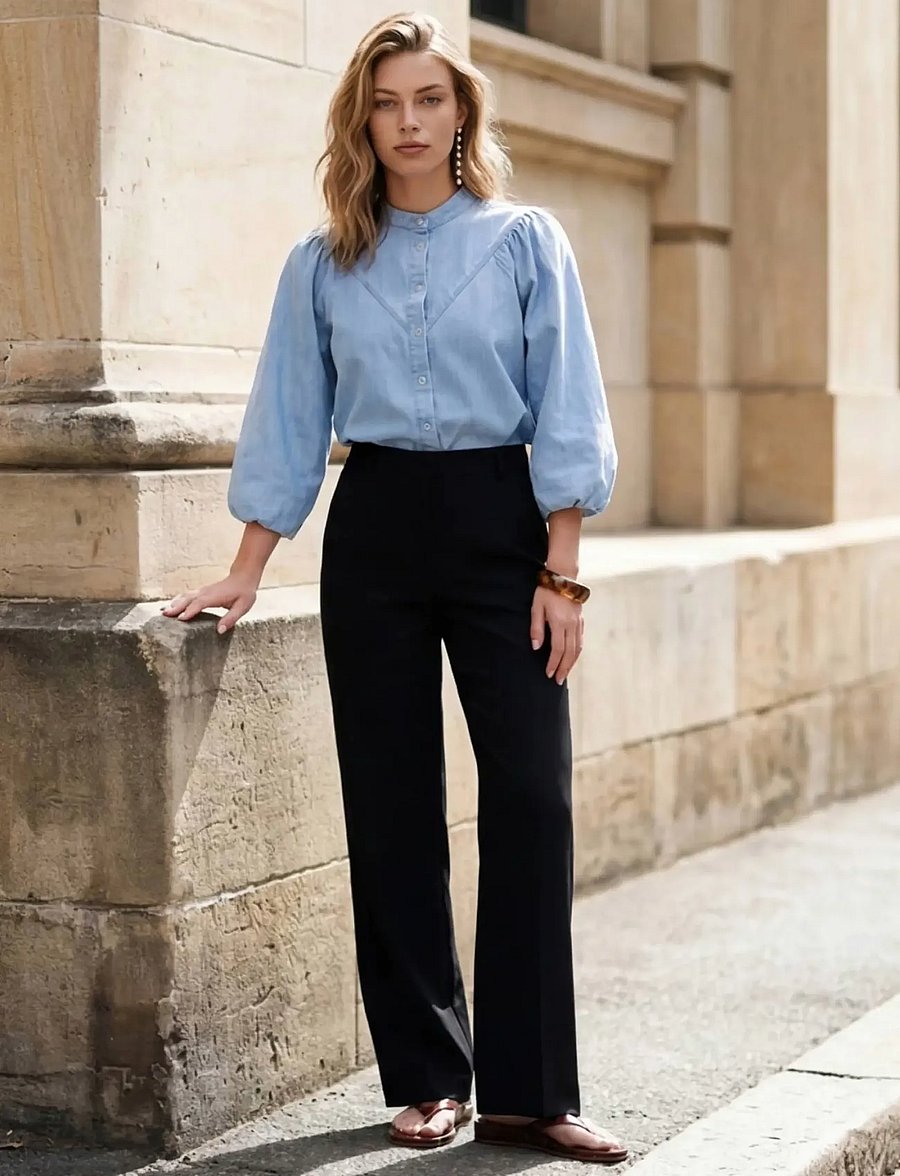 Minus - MSNew Solene Denim Shirt - džinsiniai marškiniai - skyway blue - 2