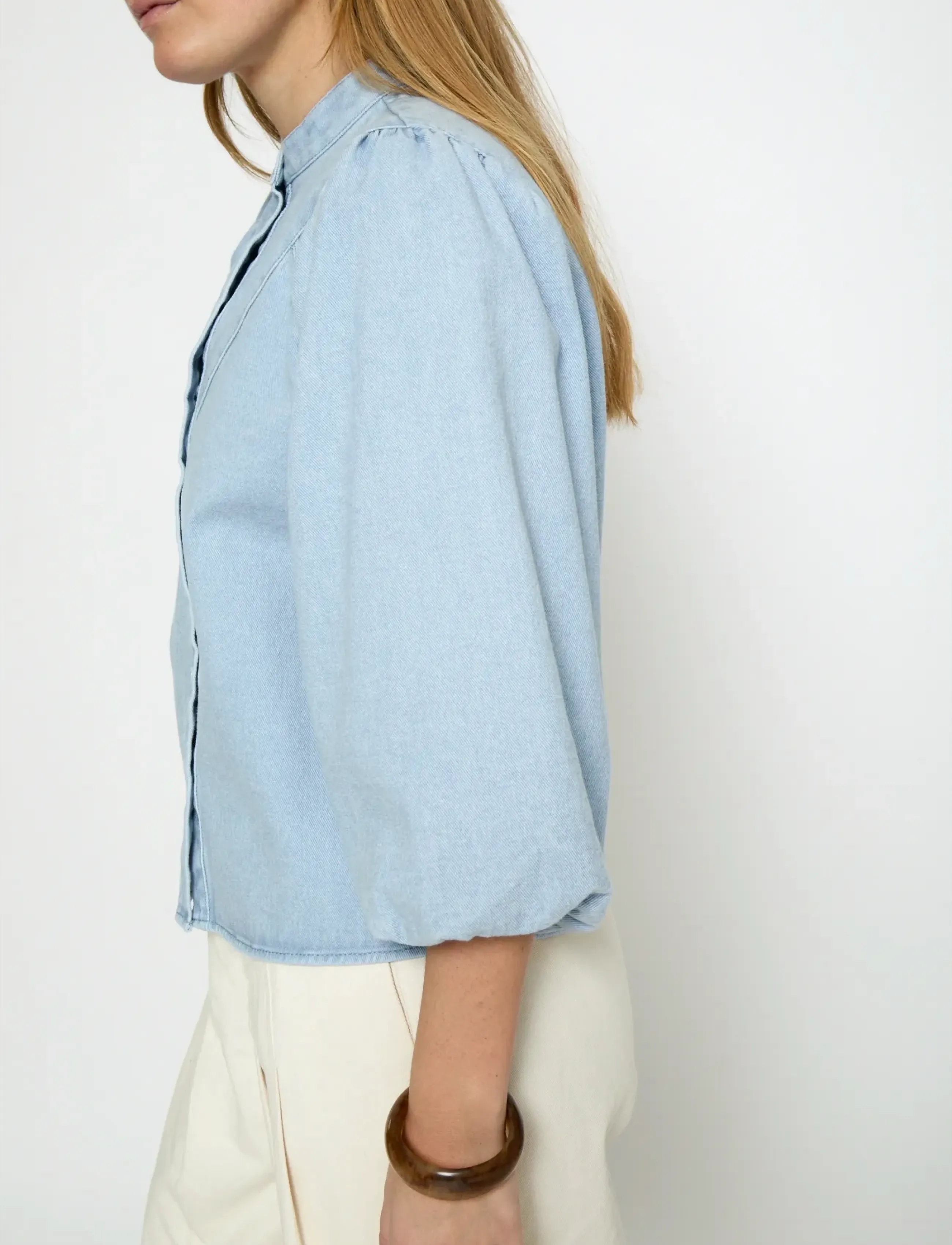 Minus - MSNew Solene Denim Shirt - jeansowe koszule - skyway blue - 5
