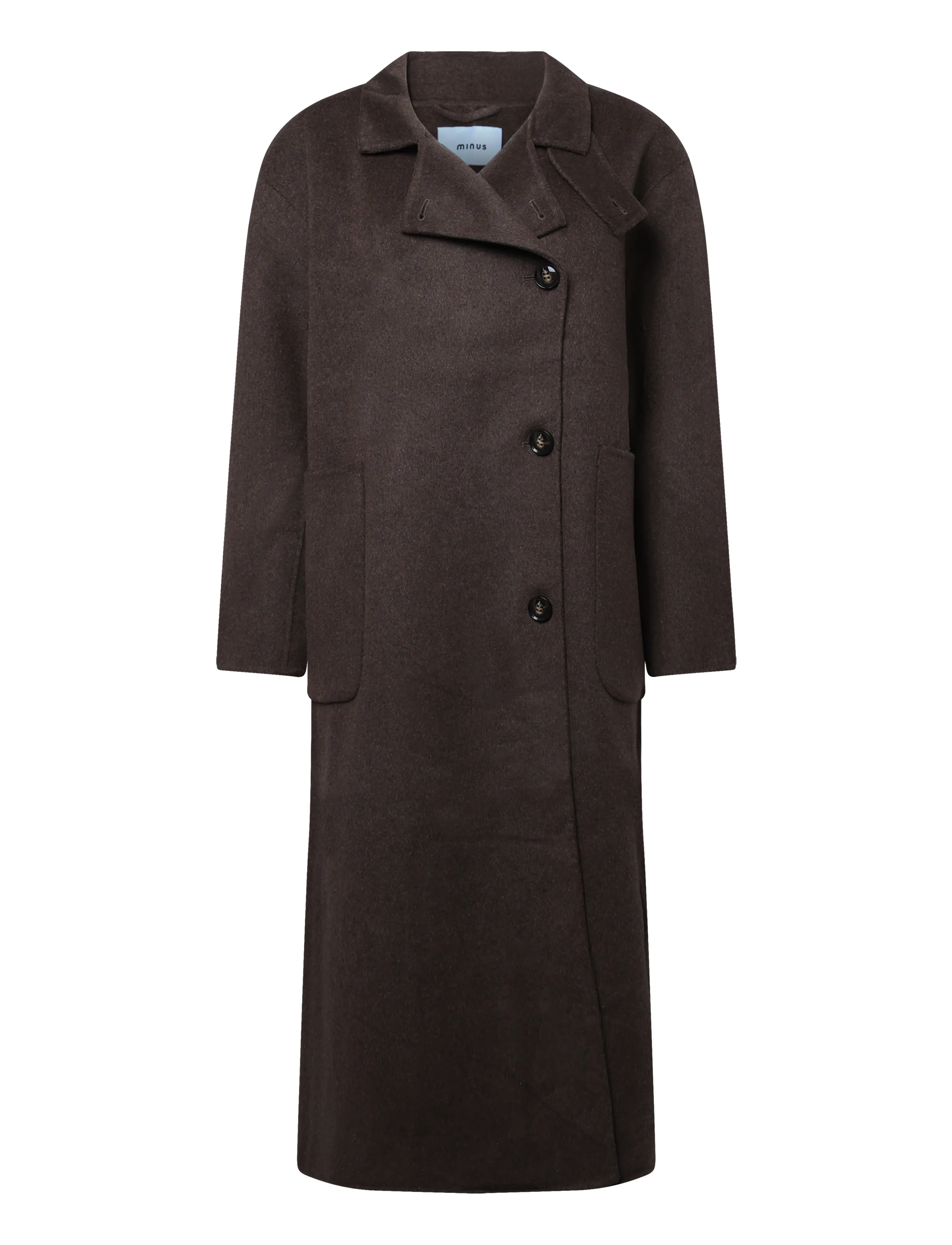 Minus MSPaula Coat - Wollmäntel - SLATE BROWN MEL / brown