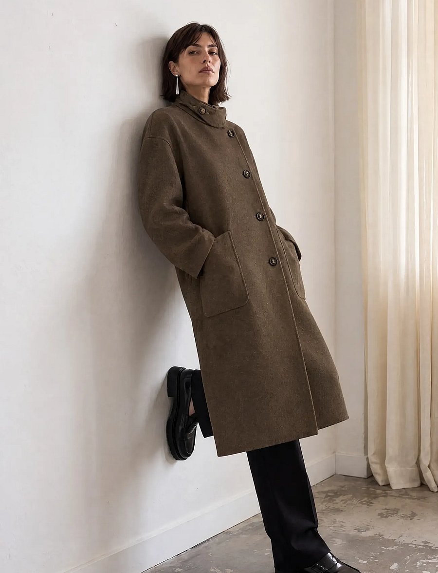 Minus - MSPaula Coat - winter jackets - slate brown mel - 3