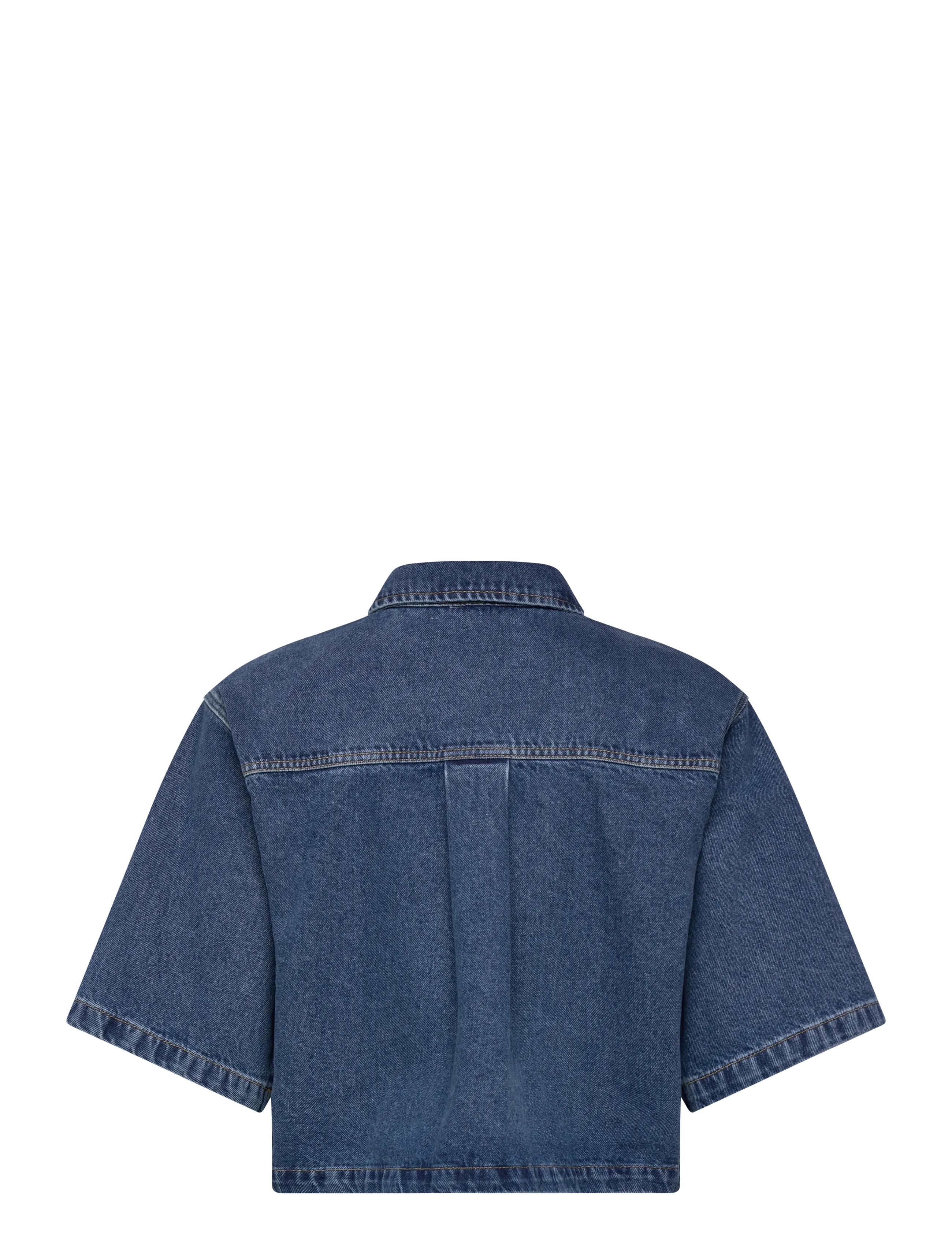 Minus - MSKaddi Cropped Shirt - denimskjorter - mid blue denim - 2